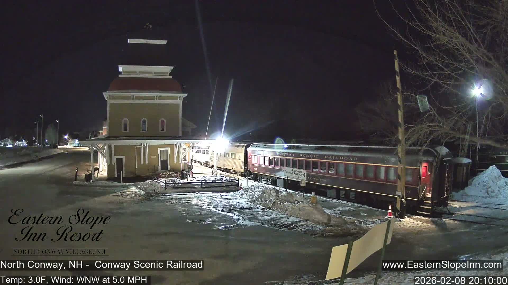 North  Conway, Conway Scenic Railroad Station Live Cam - Conway, Carroll, New Hampshire, USA