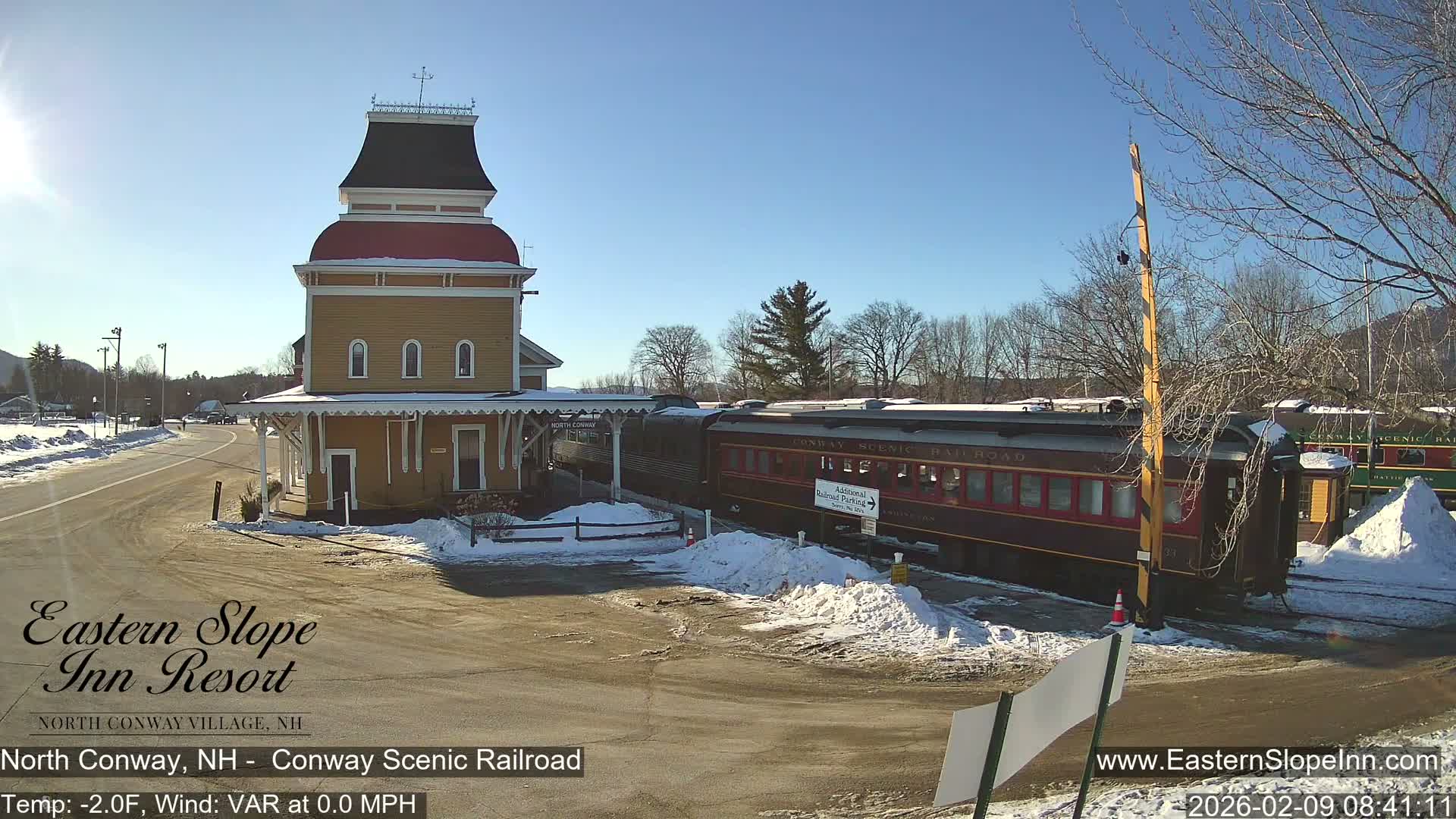North  Conway, Conway Scenic Railroad Station Live Cam - Conway, Carroll, New Hampshire, USA