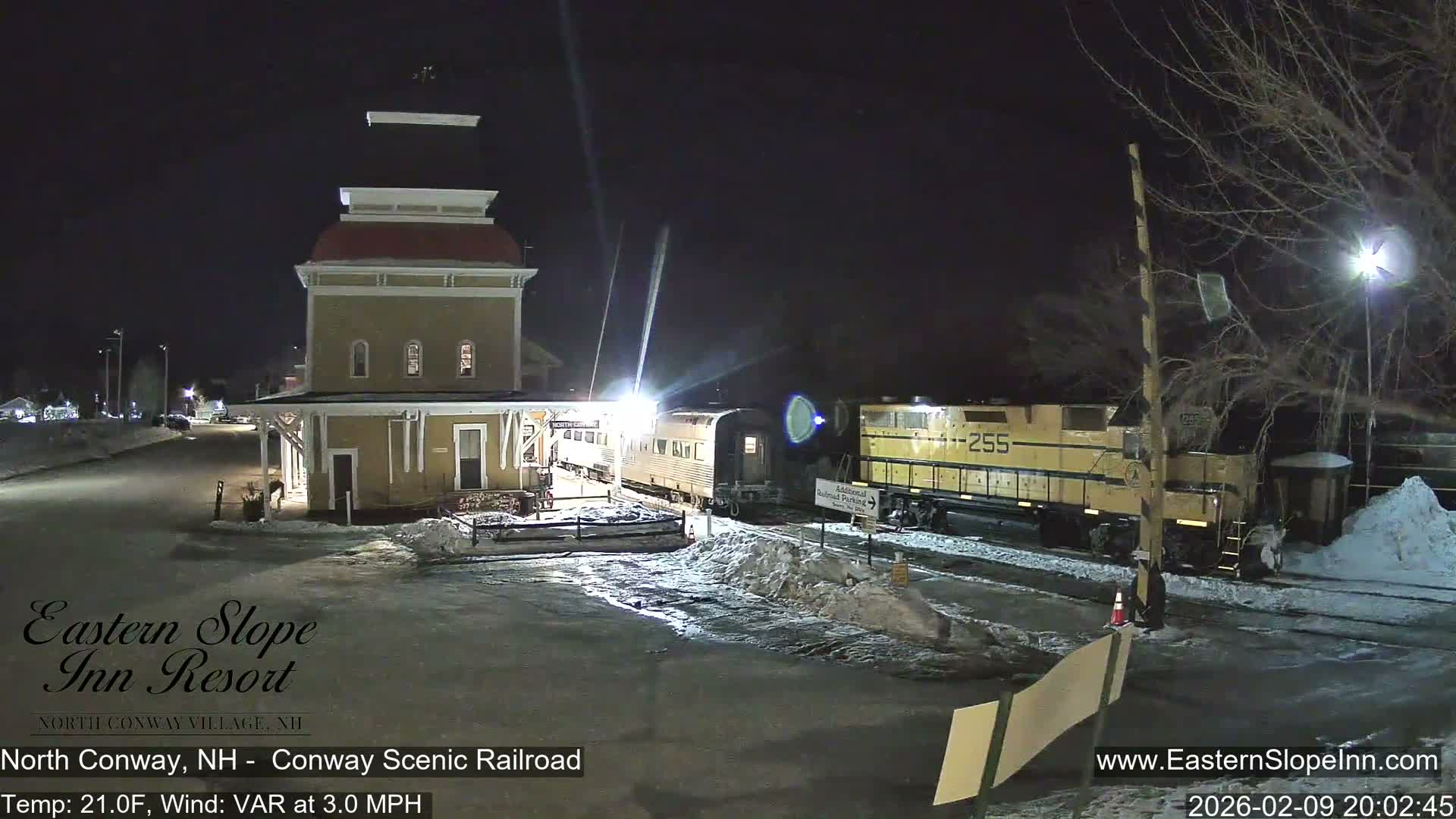 North  Conway, Conway Scenic Railroad Station Live Cam - Conway, Carroll, New Hampshire, USA