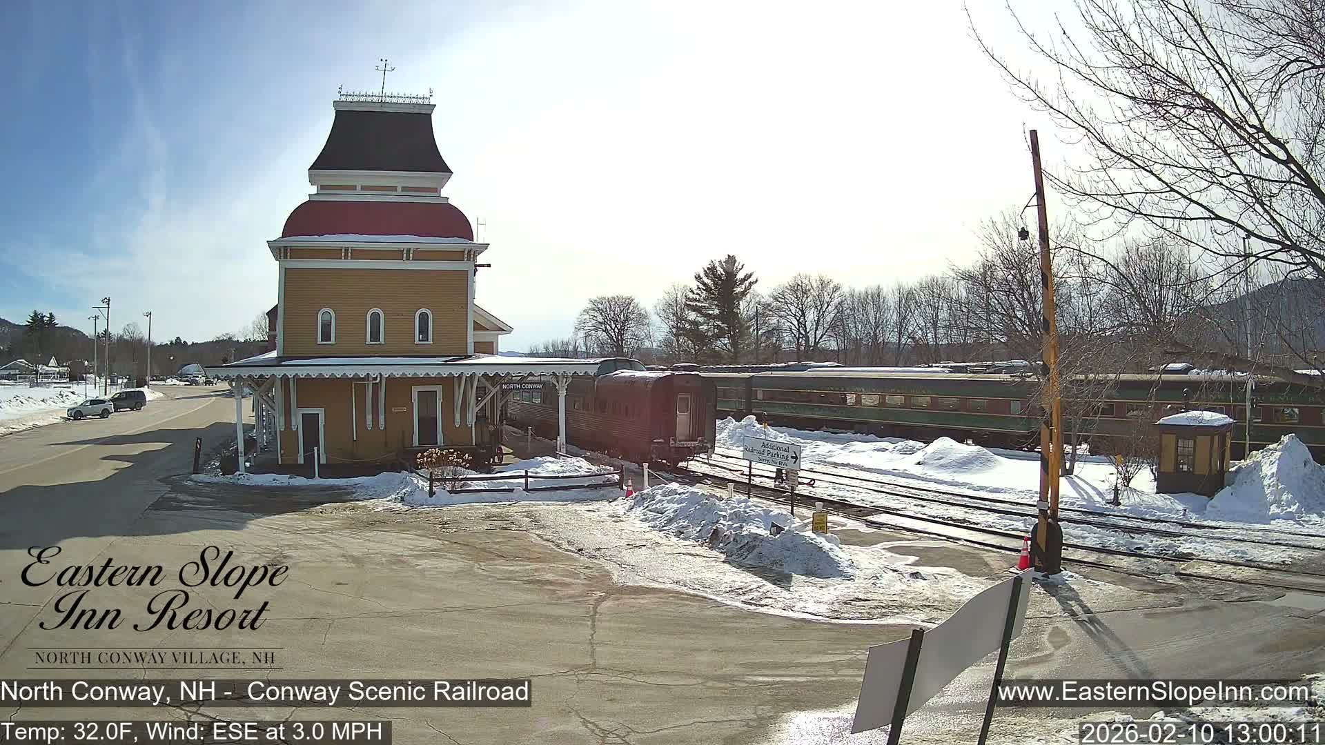 North  Conway, Conway Scenic Railroad Station Live Cam - Conway, Carroll, New Hampshire, USA