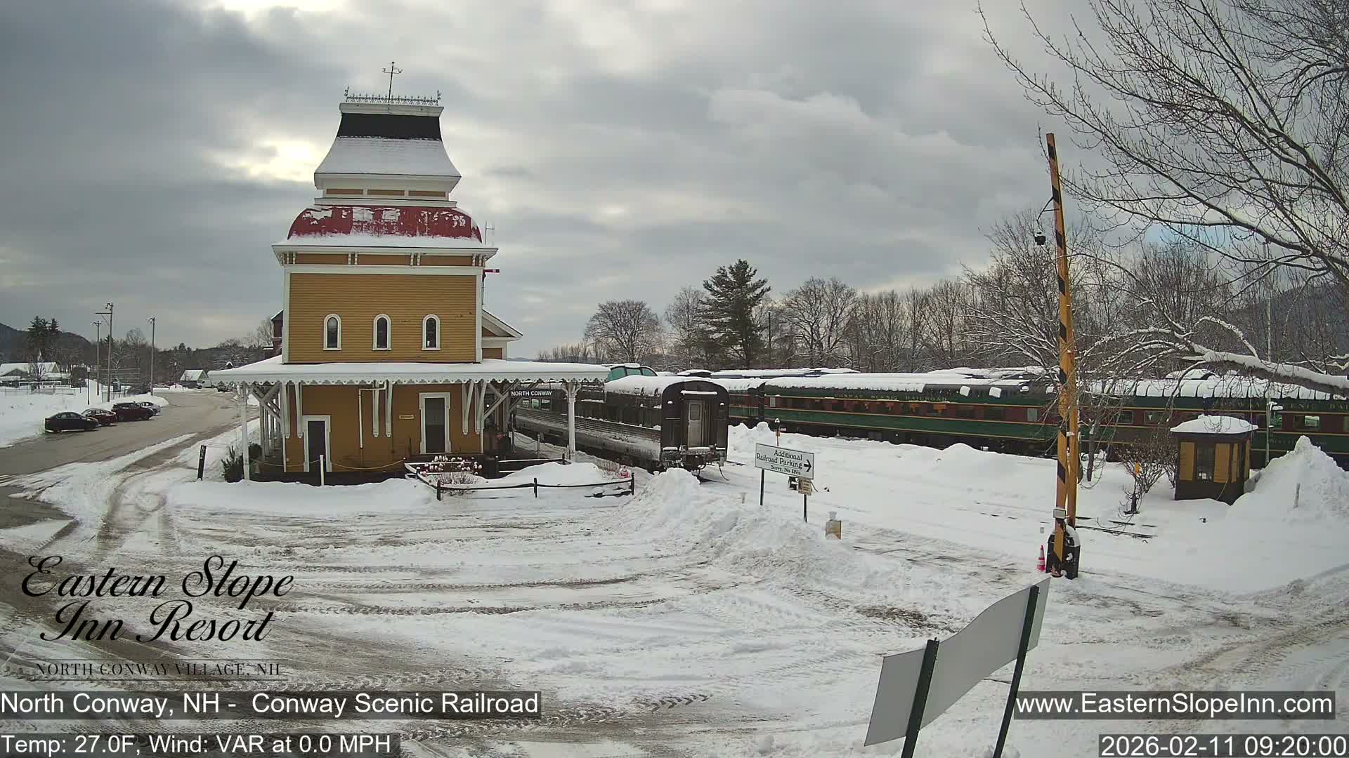 North  Conway, Conway Scenic Railroad Station Live Cam - Conway, Carroll, New Hampshire, USA