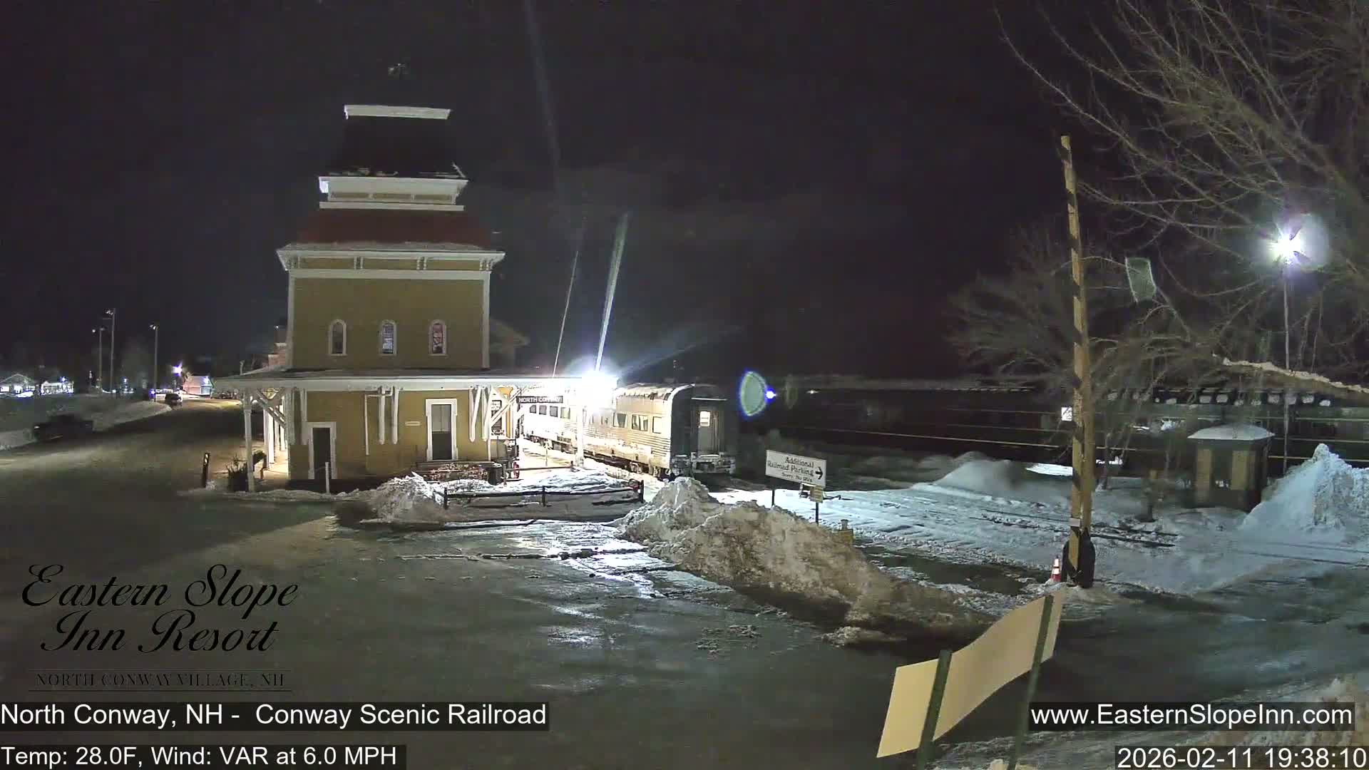 North  Conway, Conway Scenic Railroad Station Live Cam - Conway, Carroll, New Hampshire, USA