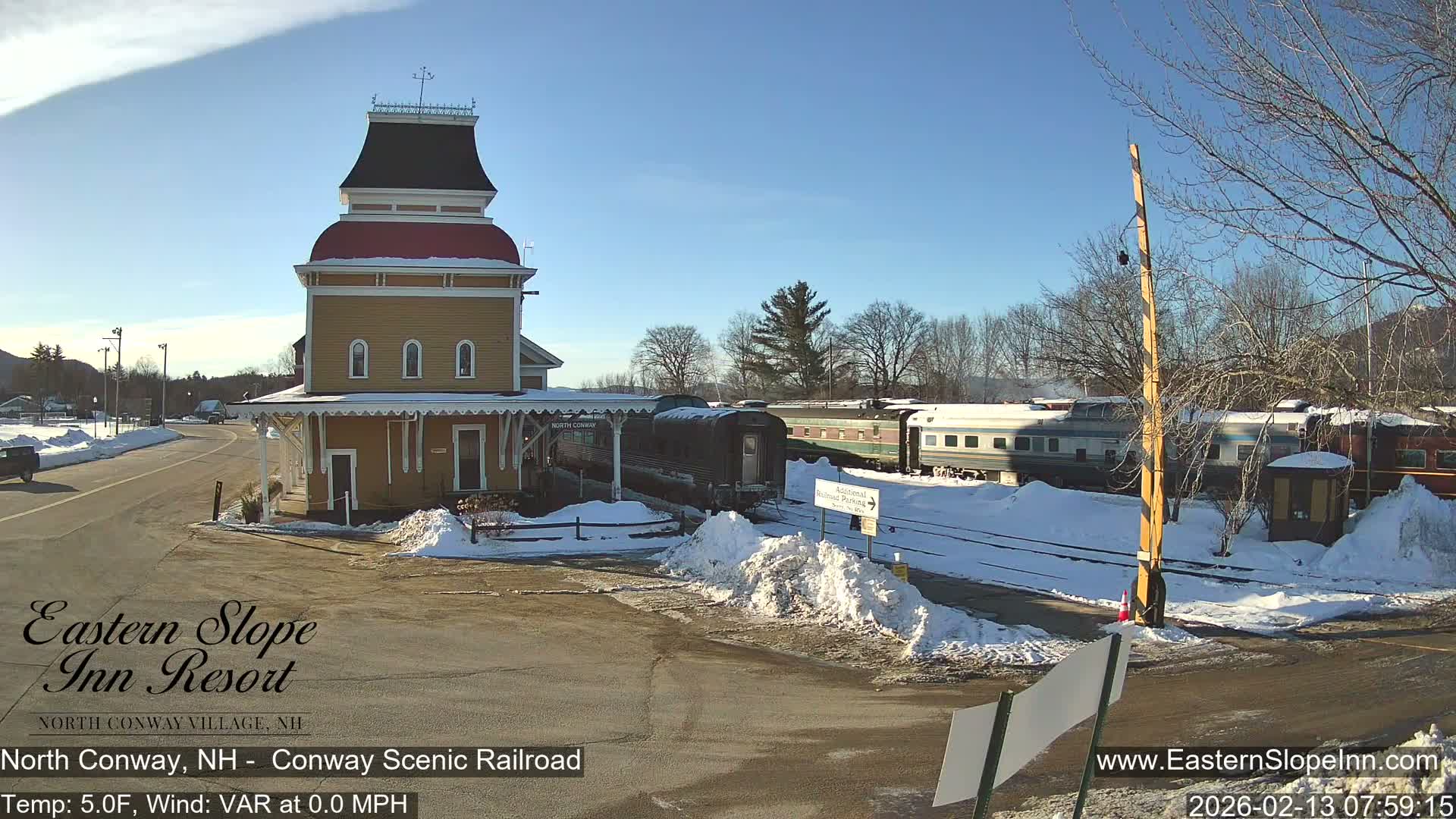 North  Conway, Conway Scenic Railroad Station Live Cam - Conway, Carroll, New Hampshire, USA