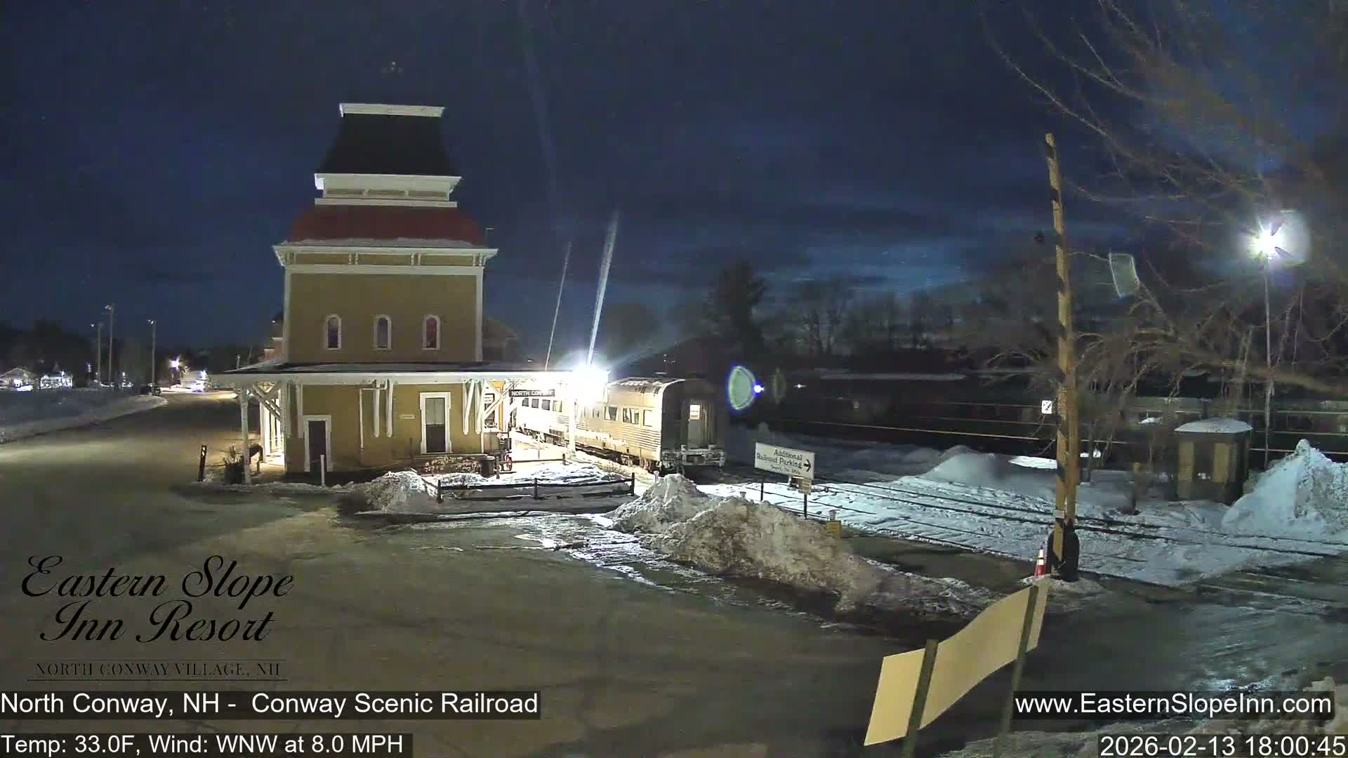 North  Conway, Conway Scenic Railroad Station Live Cam - Conway, Carroll, New Hampshire, USA