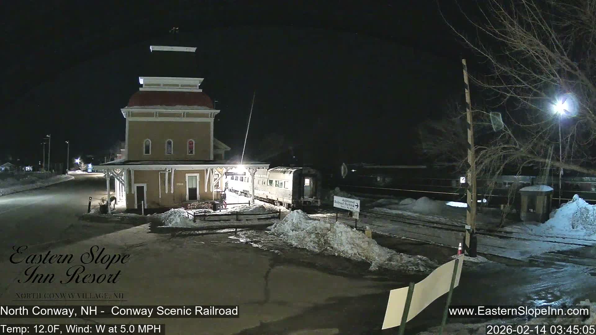 North  Conway, Conway Scenic Railroad Station Live Cam - Conway, Carroll, New Hampshire, USA