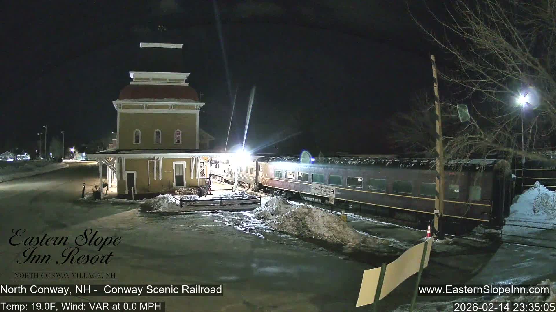 North  Conway, Conway Scenic Railroad Station Live Cam - Conway, Carroll, New Hampshire, USA