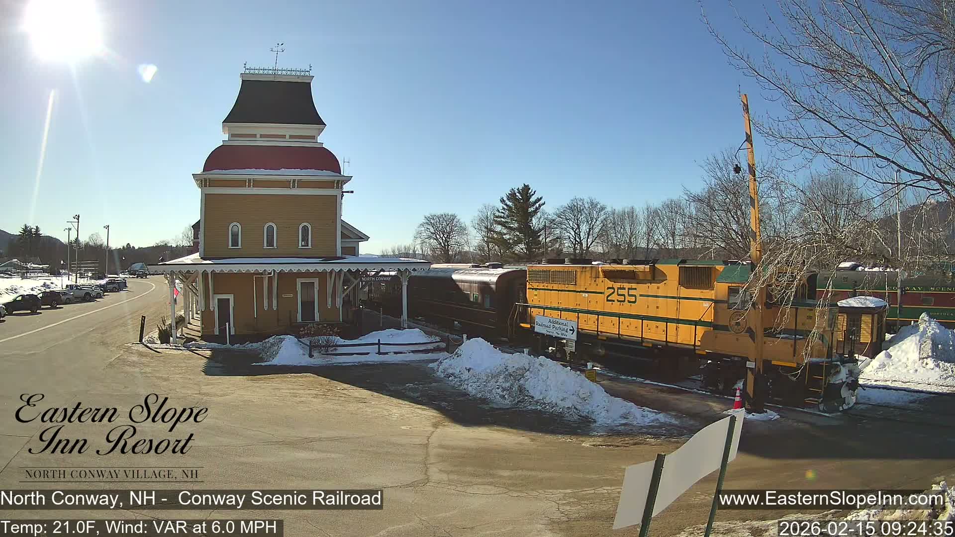 North  Conway, Conway Scenic Railroad Station Live Cam - Conway, Carroll, New Hampshire, USA