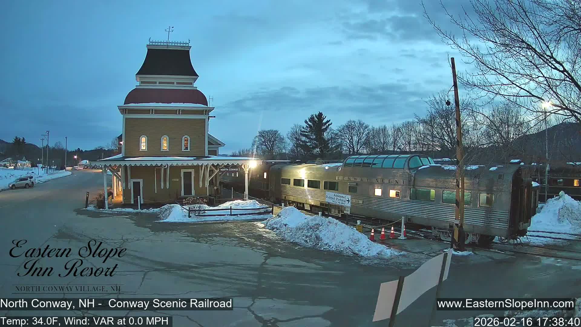 North  Conway, Conway Scenic Railroad Station Live Cam - Conway, Carroll, New Hampshire, USA