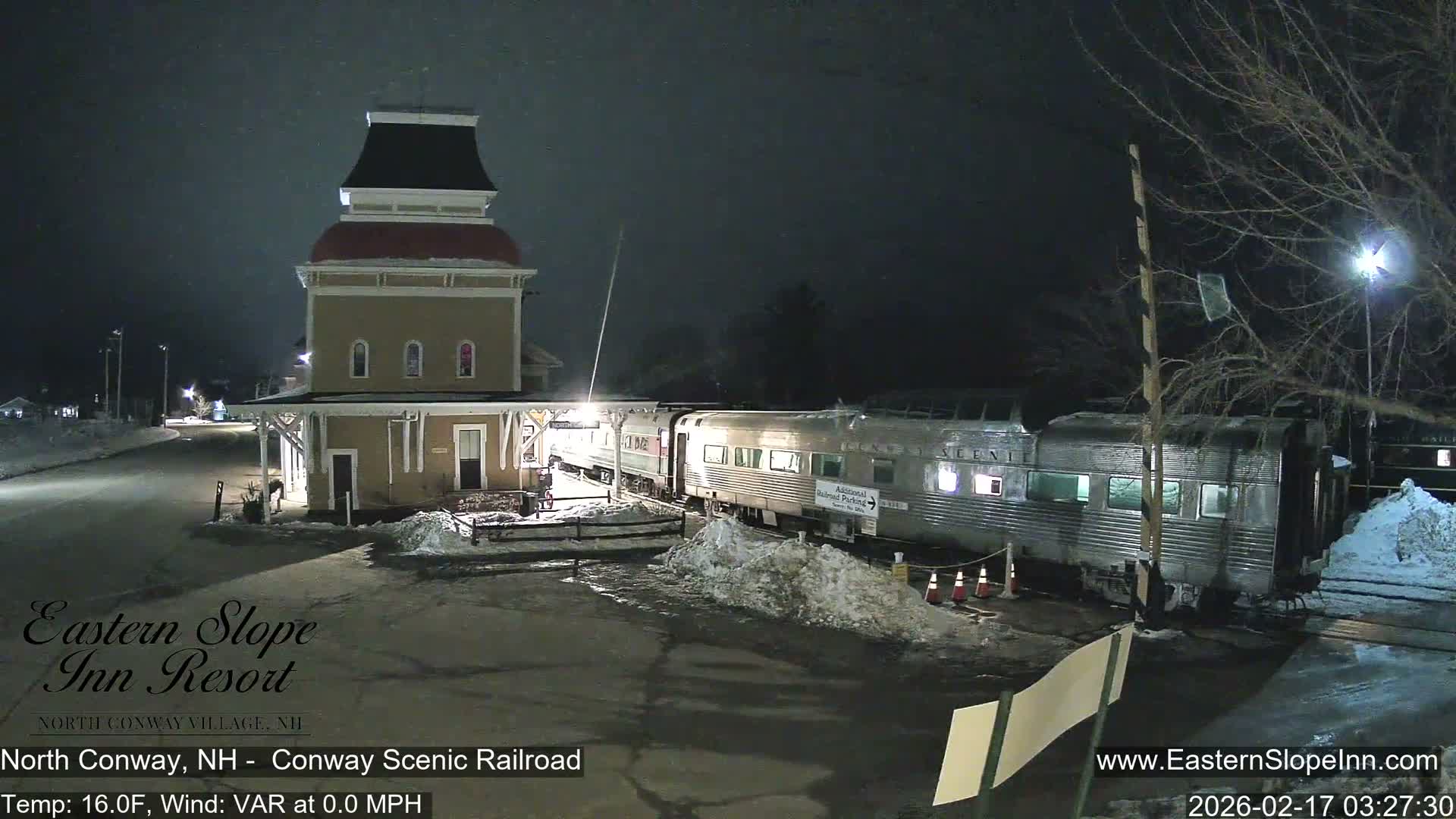North  Conway, Conway Scenic Railroad Station Live Cam - Conway, Carroll, New Hampshire, USA