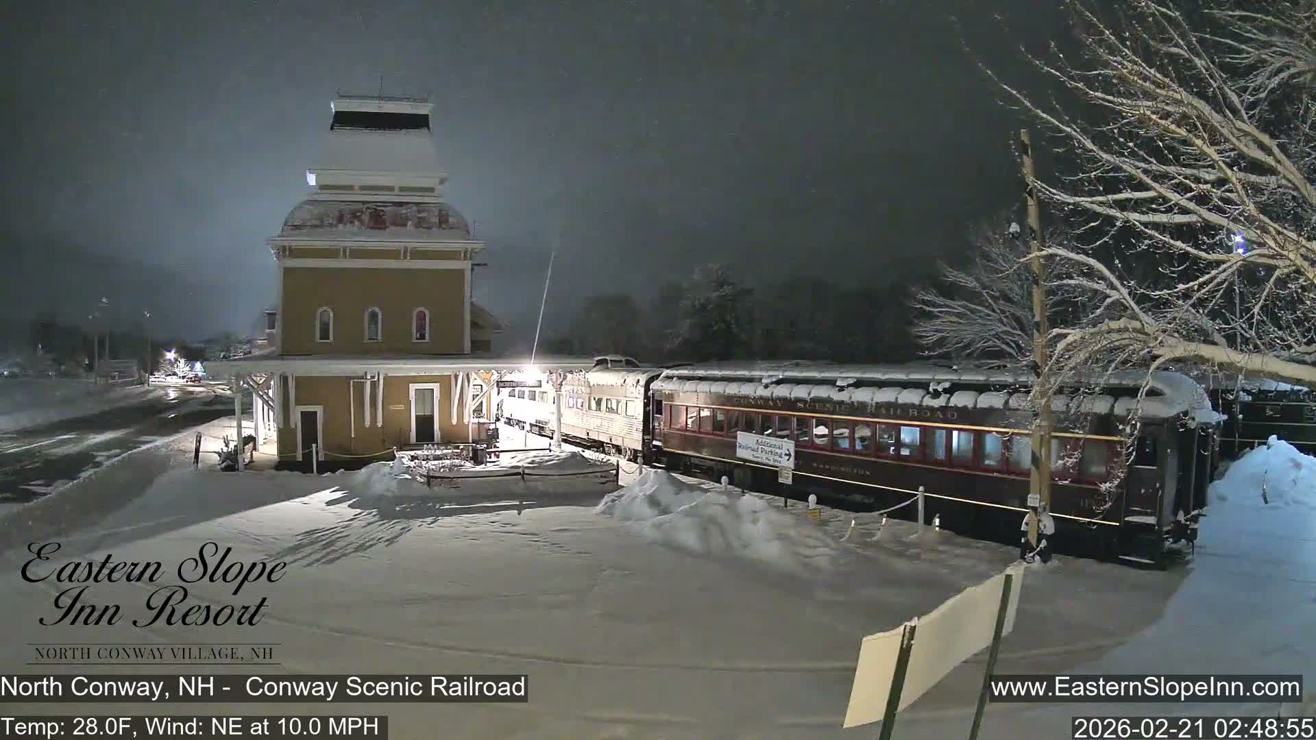 North  Conway, Conway Scenic Railroad Station Live Cam - Conway, Carroll, New Hampshire, USA