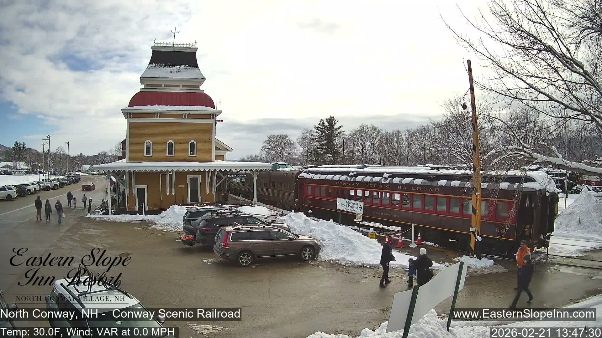 North  Conway, Conway Scenic Railroad Station Live Cam - Conway, Carroll, New Hampshire, USA