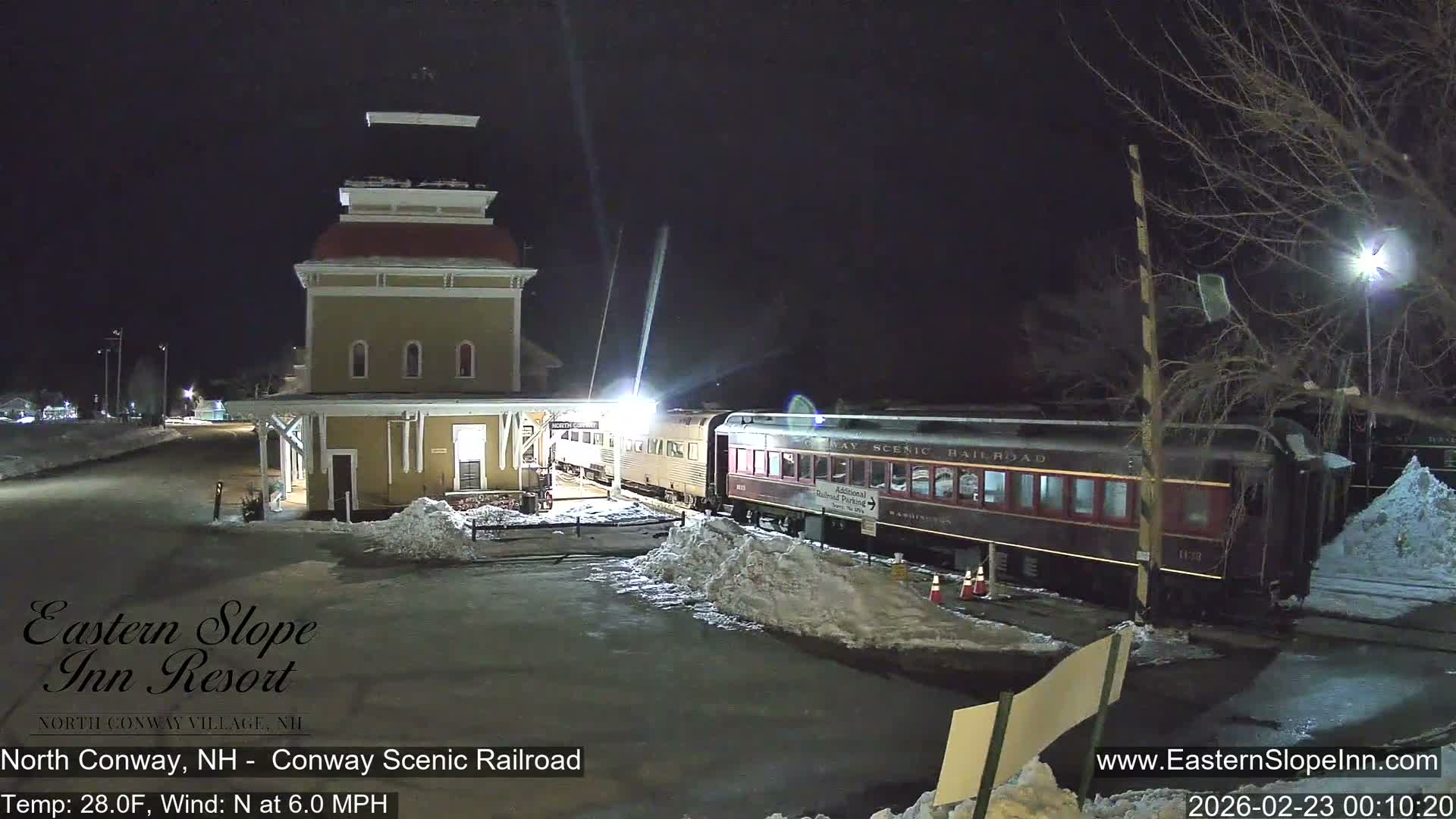 North  Conway, Conway Scenic Railroad Station Live Cam - Conway, Carroll, New Hampshire, USA