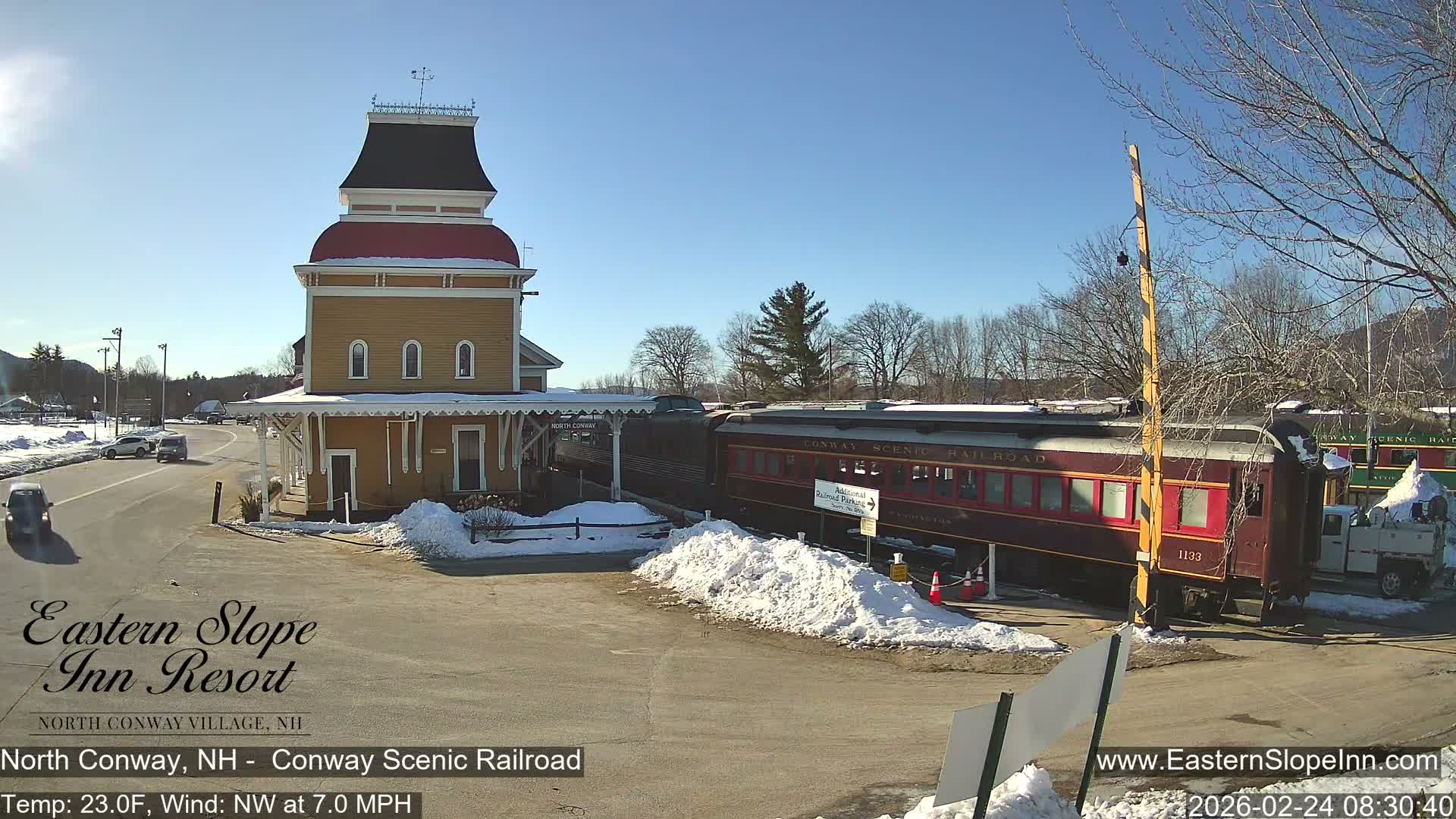 North  Conway, Conway Scenic Railroad Station Live Cam - Conway, Carroll, New Hampshire, USA