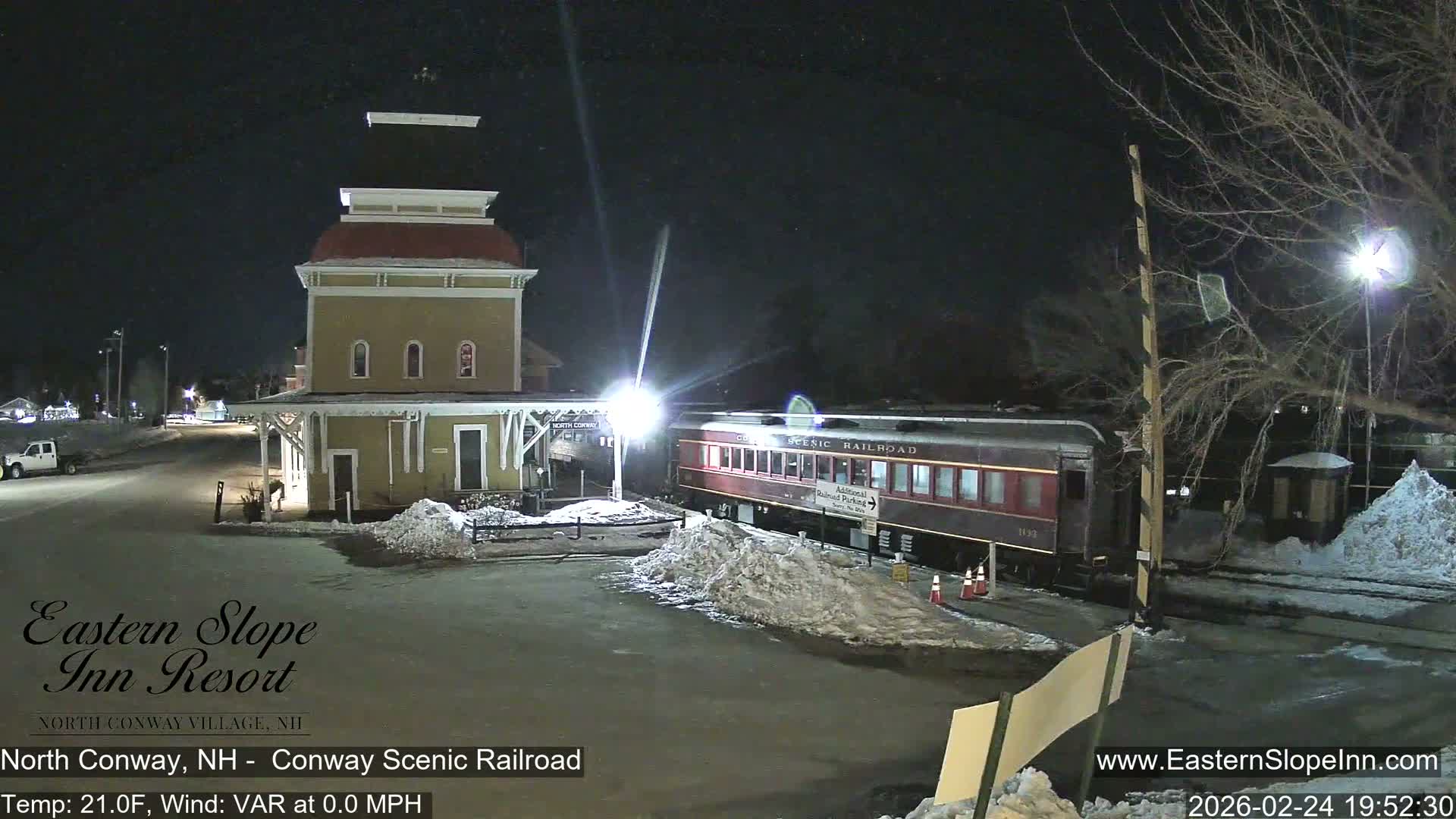 North  Conway, Conway Scenic Railroad Station Live Cam - Conway, Carroll, New Hampshire, USA