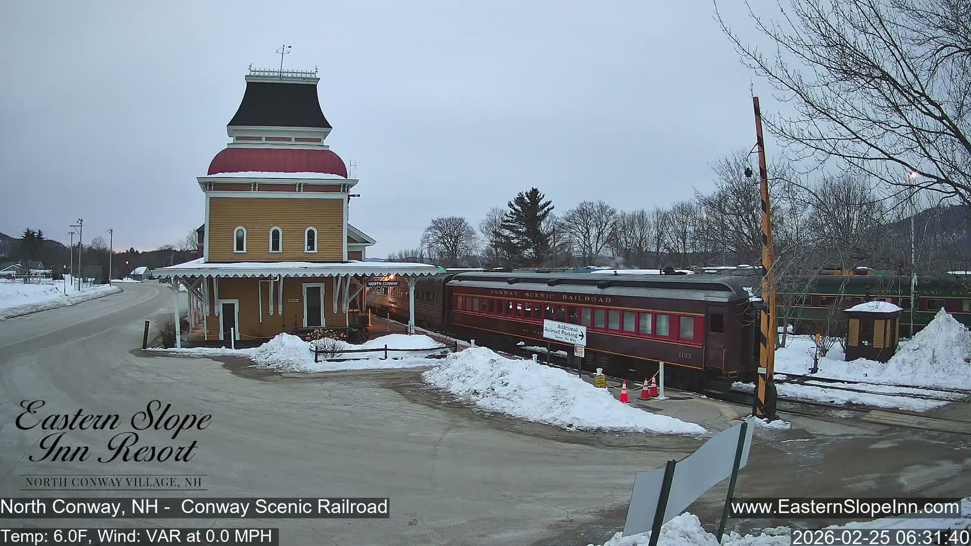North  Conway, Conway Scenic Railroad Station Live Cam - Conway, Carroll, New Hampshire, USA