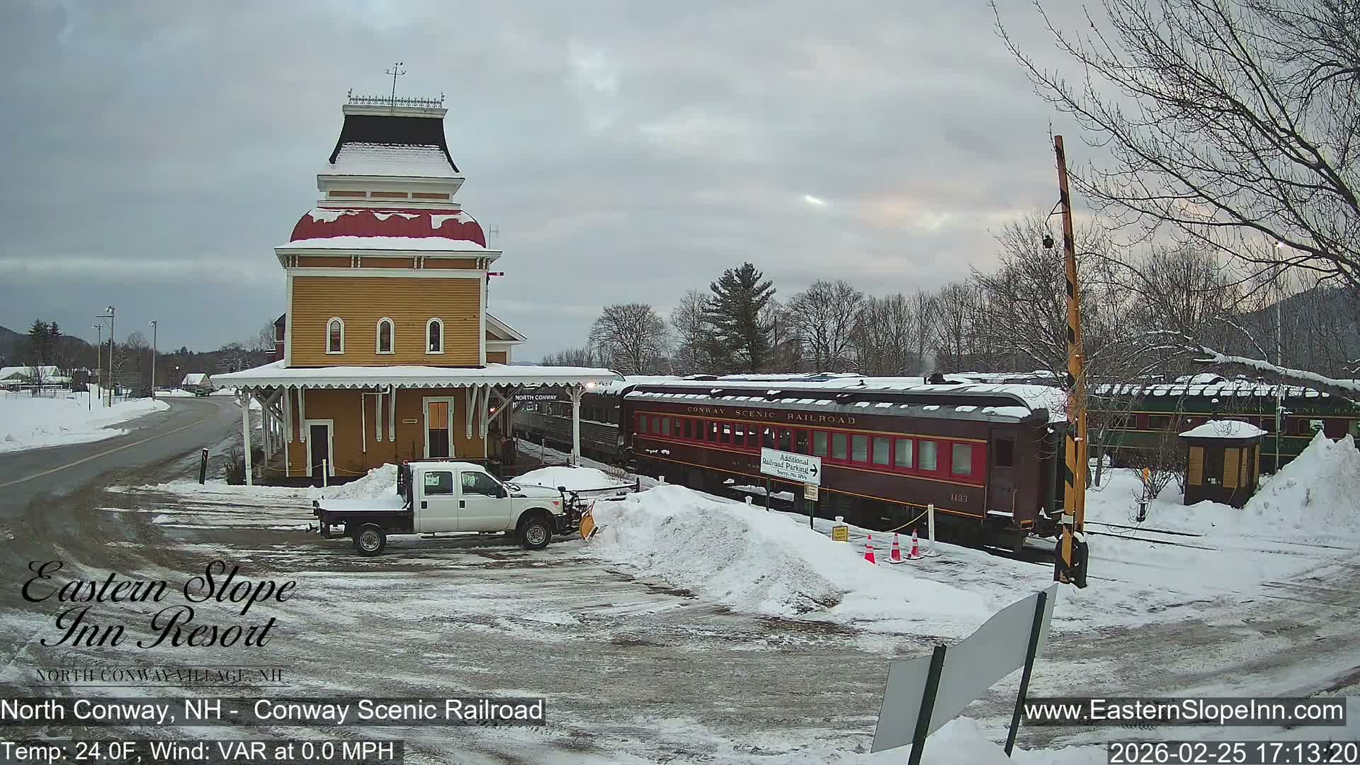 North  Conway, Conway Scenic Railroad Station Live Cam - Conway, Carroll, New Hampshire, USA