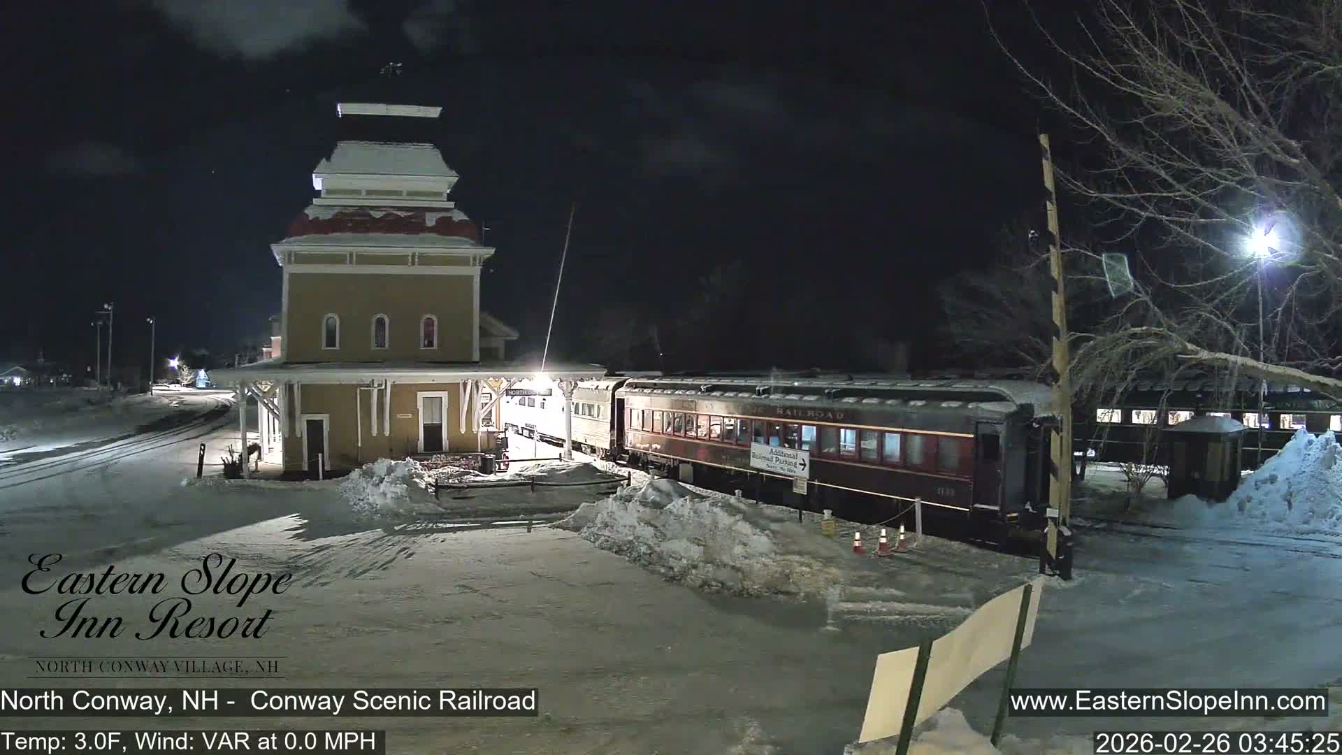 North  Conway, Conway Scenic Railroad Station Live Cam - Conway, Carroll, New Hampshire, USA