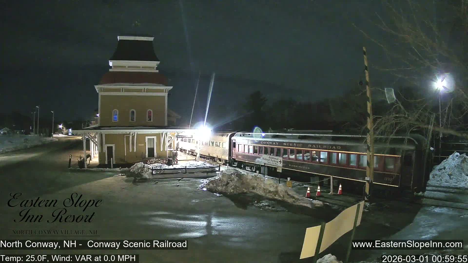 North  Conway, Conway Scenic Railroad Station Live Cam - Conway, Carroll, New Hampshire, USA