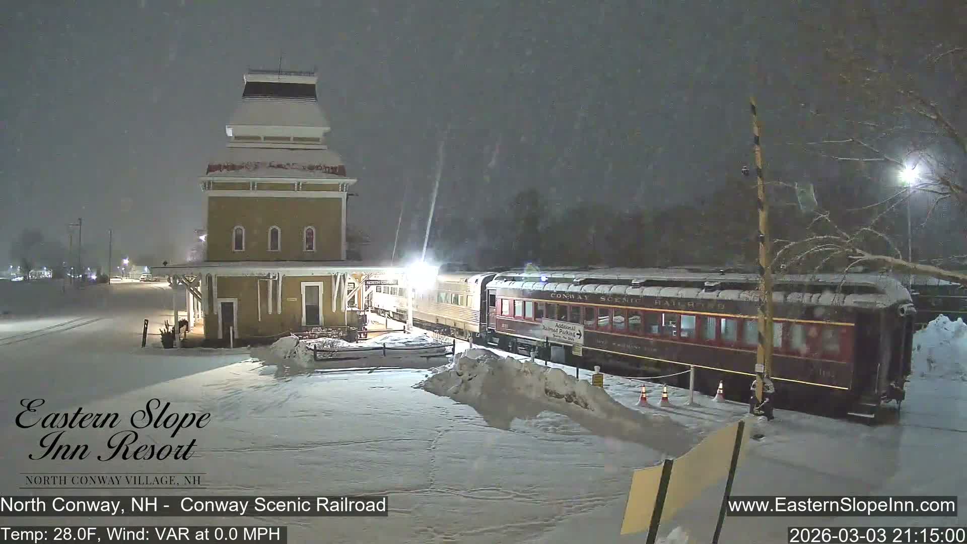 North  Conway, Conway Scenic Railroad Station Live Cam - Conway, Carroll, New Hampshire, USA
