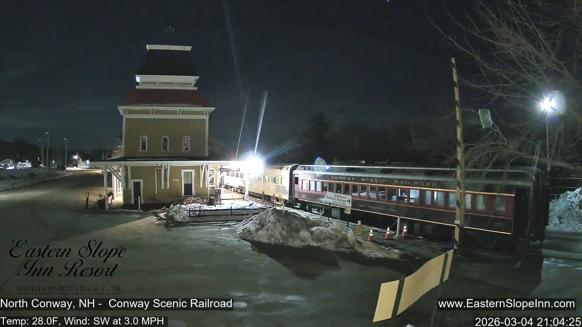 North  Conway, Conway Scenic Railroad Station Live Cam - Conway, Carroll, New Hampshire, USA