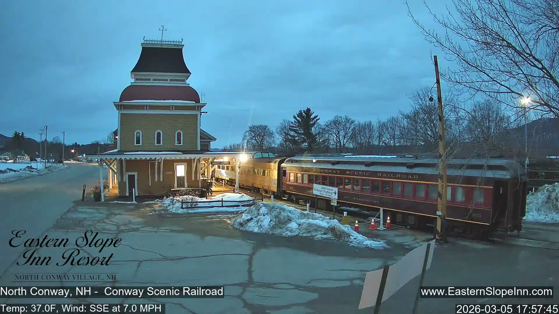 North  Conway, Conway Scenic Railroad Station Live Cam - Conway, Carroll, New Hampshire, USA