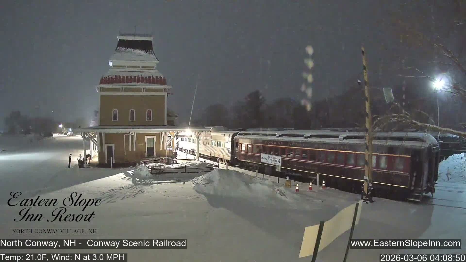 North  Conway, Conway Scenic Railroad Station Live Cam - Conway, Carroll, New Hampshire, USA