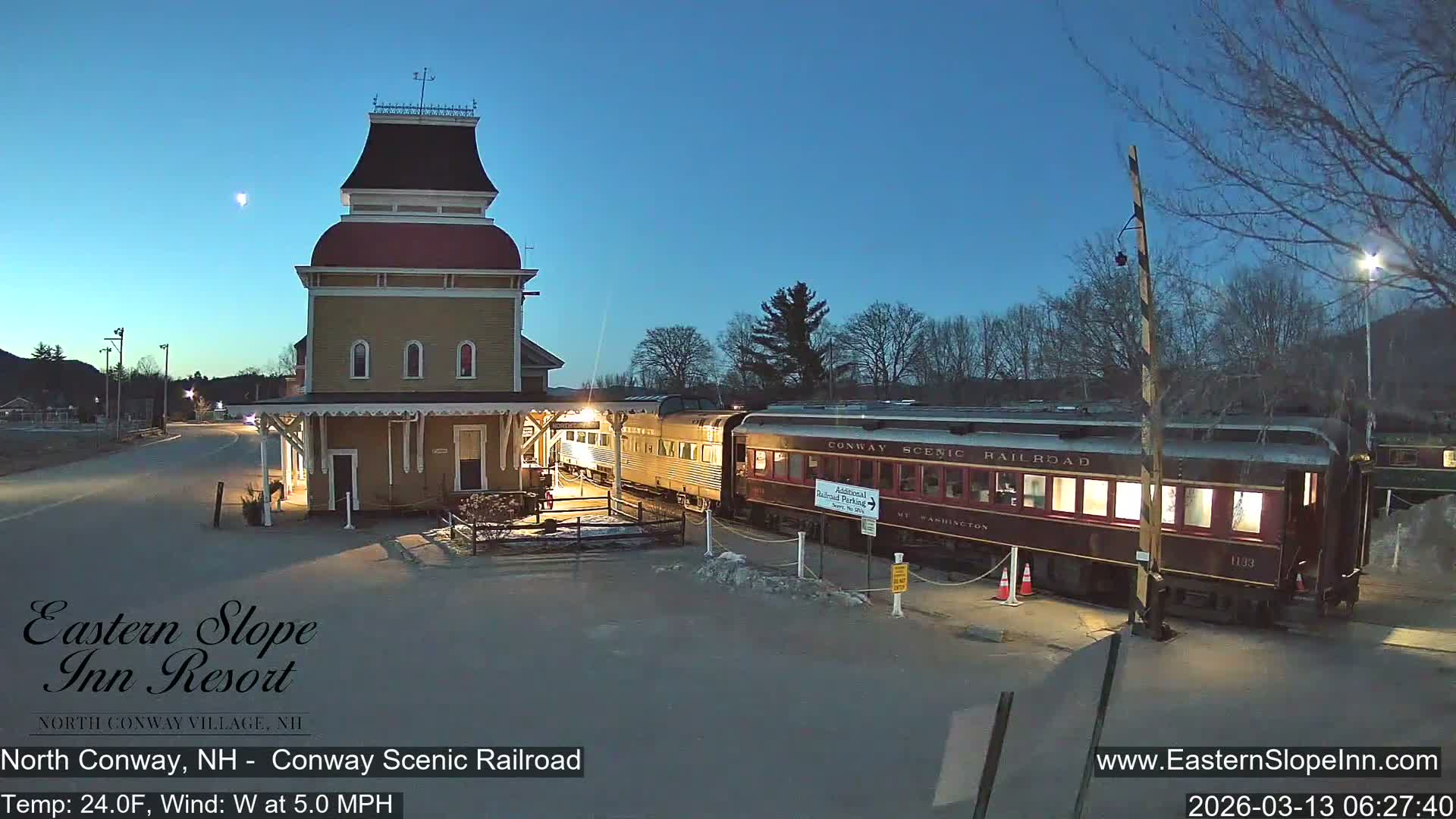 North  Conway, Conway Scenic Railroad Station Live Cam - Conway, Carroll, New Hampshire, USA