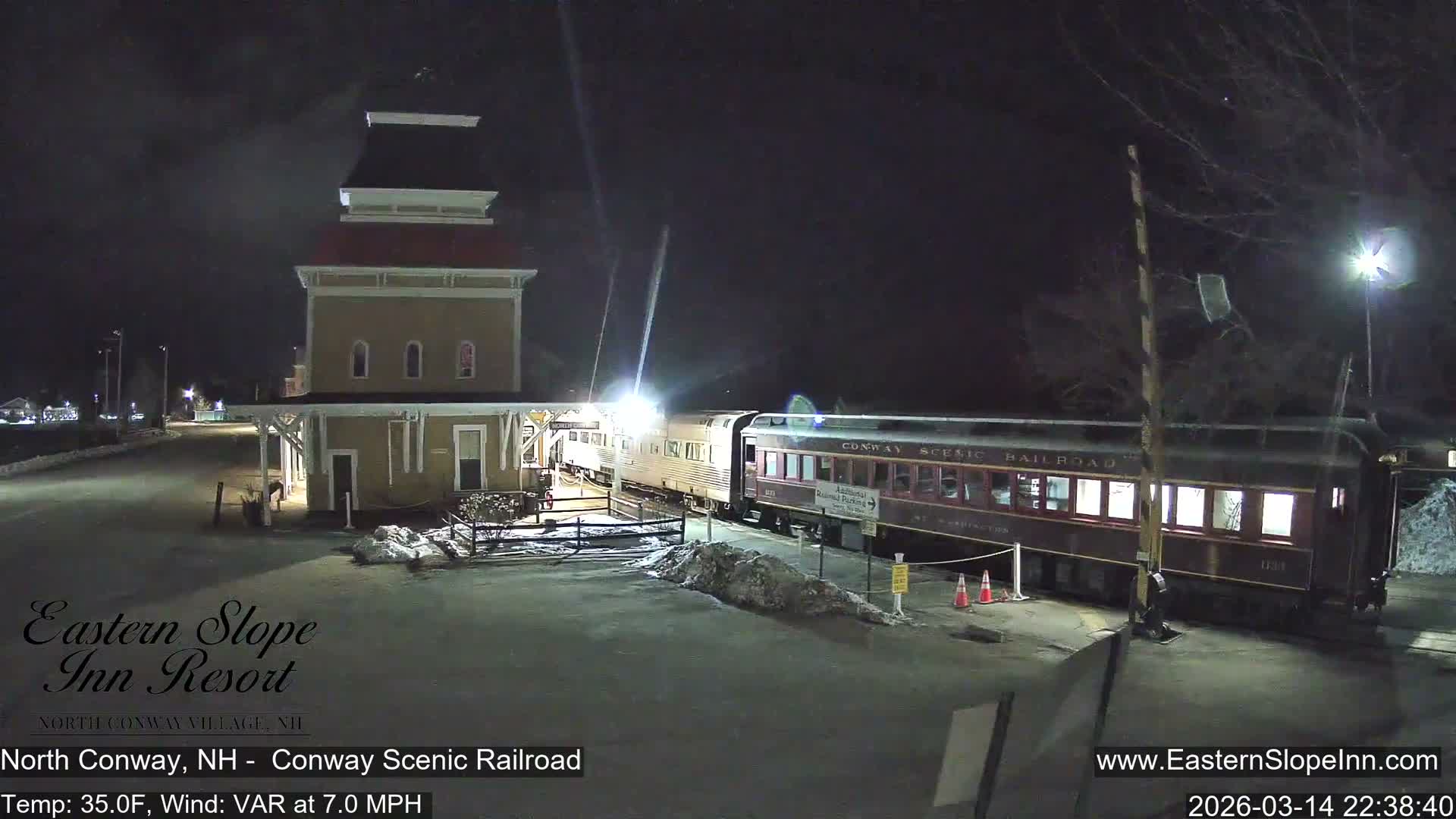 North  Conway, Conway Scenic Railroad Station Live Cam - Conway, Carroll, New Hampshire, USA