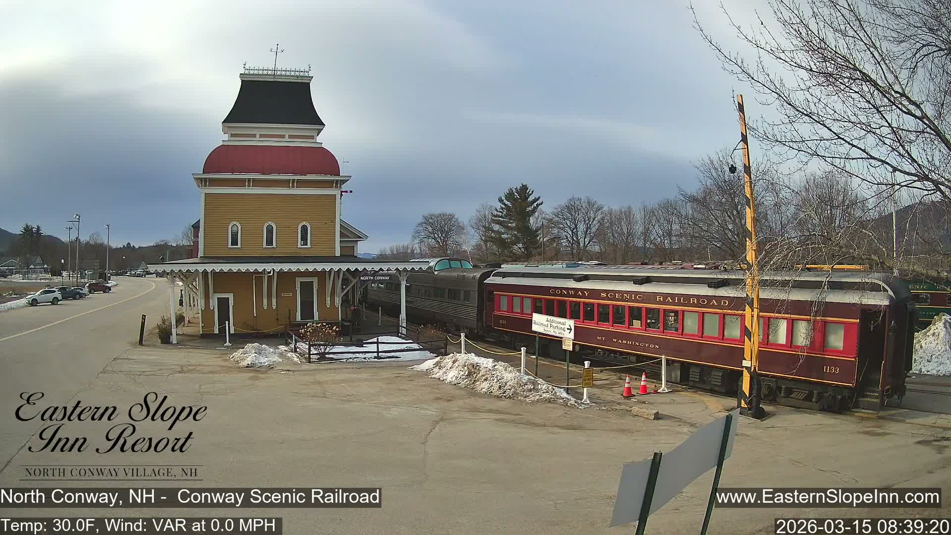 North  Conway, Conway Scenic Railroad Station Live Cam - Conway, Carroll, New Hampshire, USA
