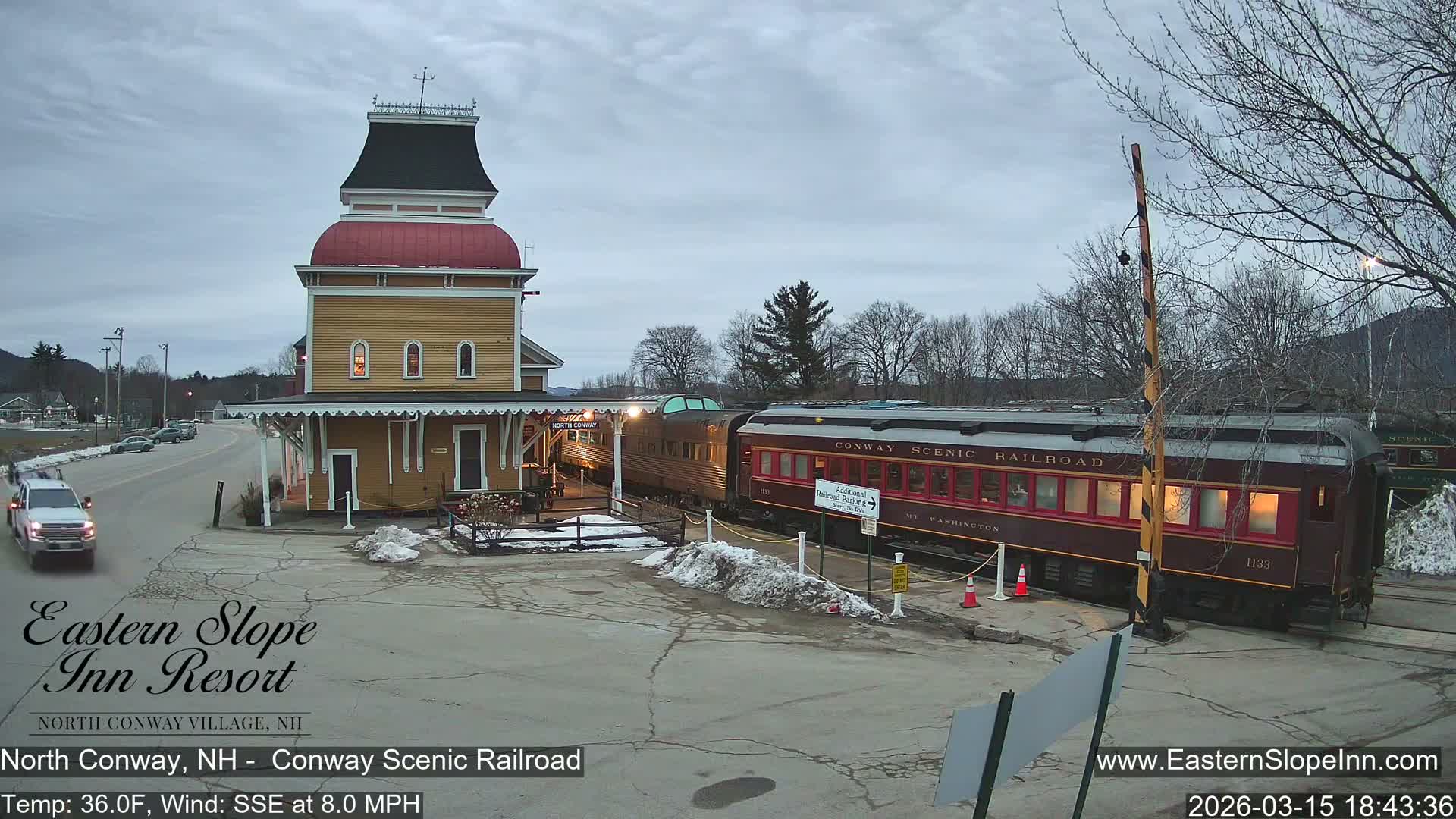 North  Conway, Conway Scenic Railroad Station Live Cam - Conway, Carroll, New Hampshire, USA
