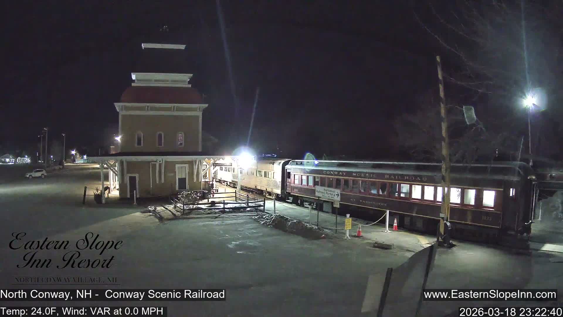 North  Conway, Conway Scenic Railroad Station Live Cam - Conway, Carroll, New Hampshire, USA