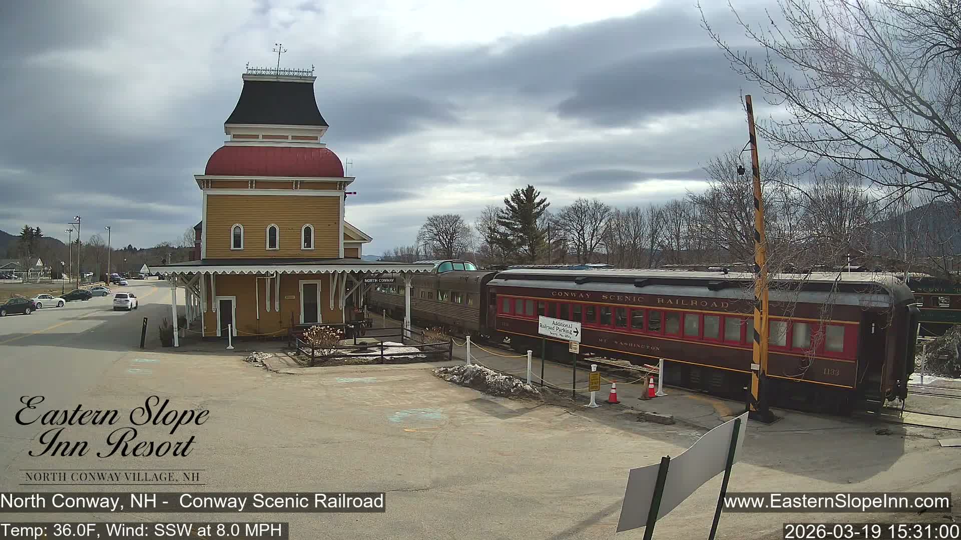 North  Conway, Conway Scenic Railroad Station Live Cam - Conway, Carroll, New Hampshire, USA