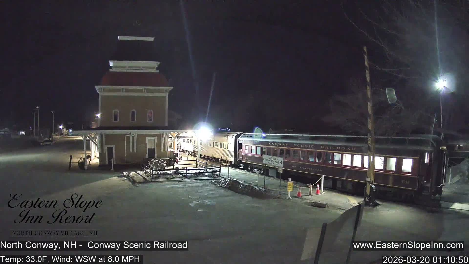 North  Conway, Conway Scenic Railroad Station Live Cam - Conway, Carroll, New Hampshire, USA