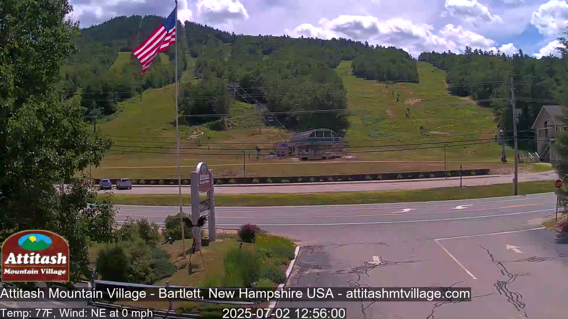Attitash Mountain Village & Ski Slopes Live Cam - Bartlett, Carroll, New Hampshire, USA
