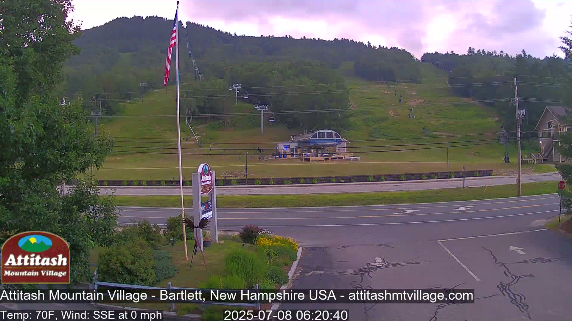 Attitash Mountain Village & Ski Slopes Live Cam - Bartlett, Carroll, New Hampshire, USA
