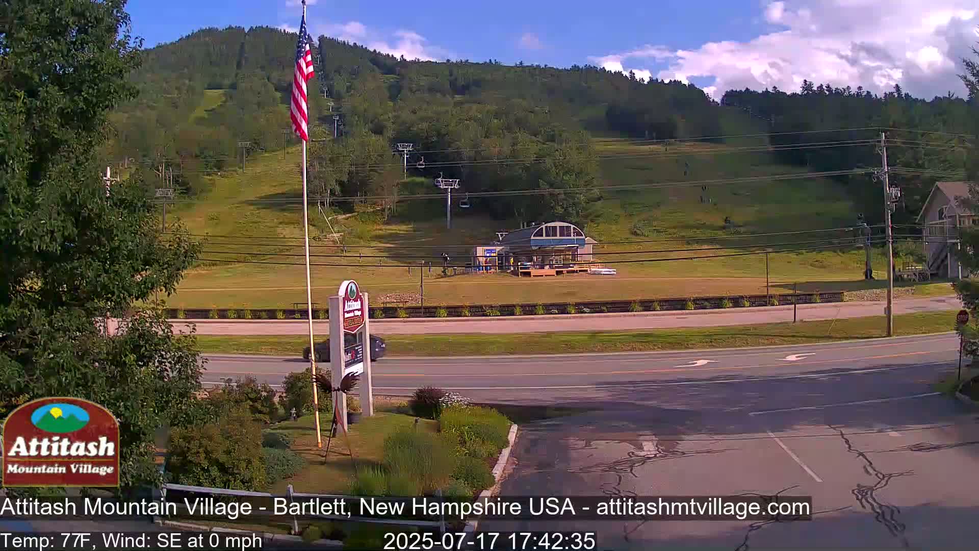 Attitash Mountain Village & Ski Slopes Live Cam - Bartlett, Carroll, New Hampshire, USA