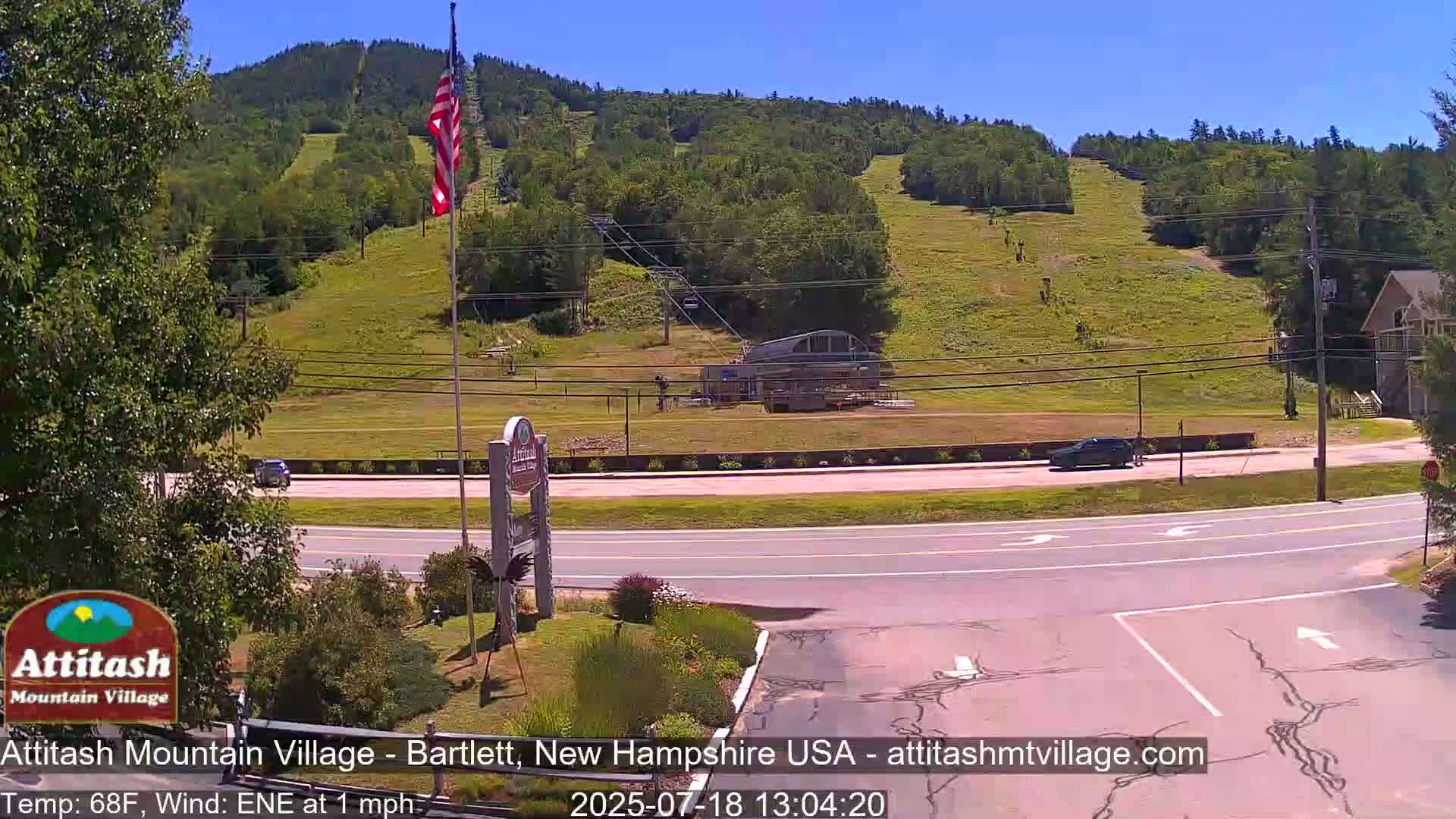 Attitash Mountain Village & Ski Slopes Live Cam - Bartlett, Carroll, New Hampshire, USA