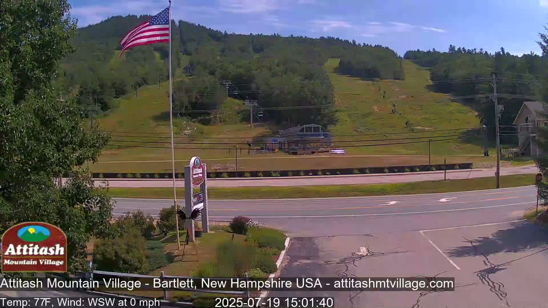 Attitash Mountain Village & Ski Slopes Live Cam - Bartlett, Carroll, New Hampshire, USA
