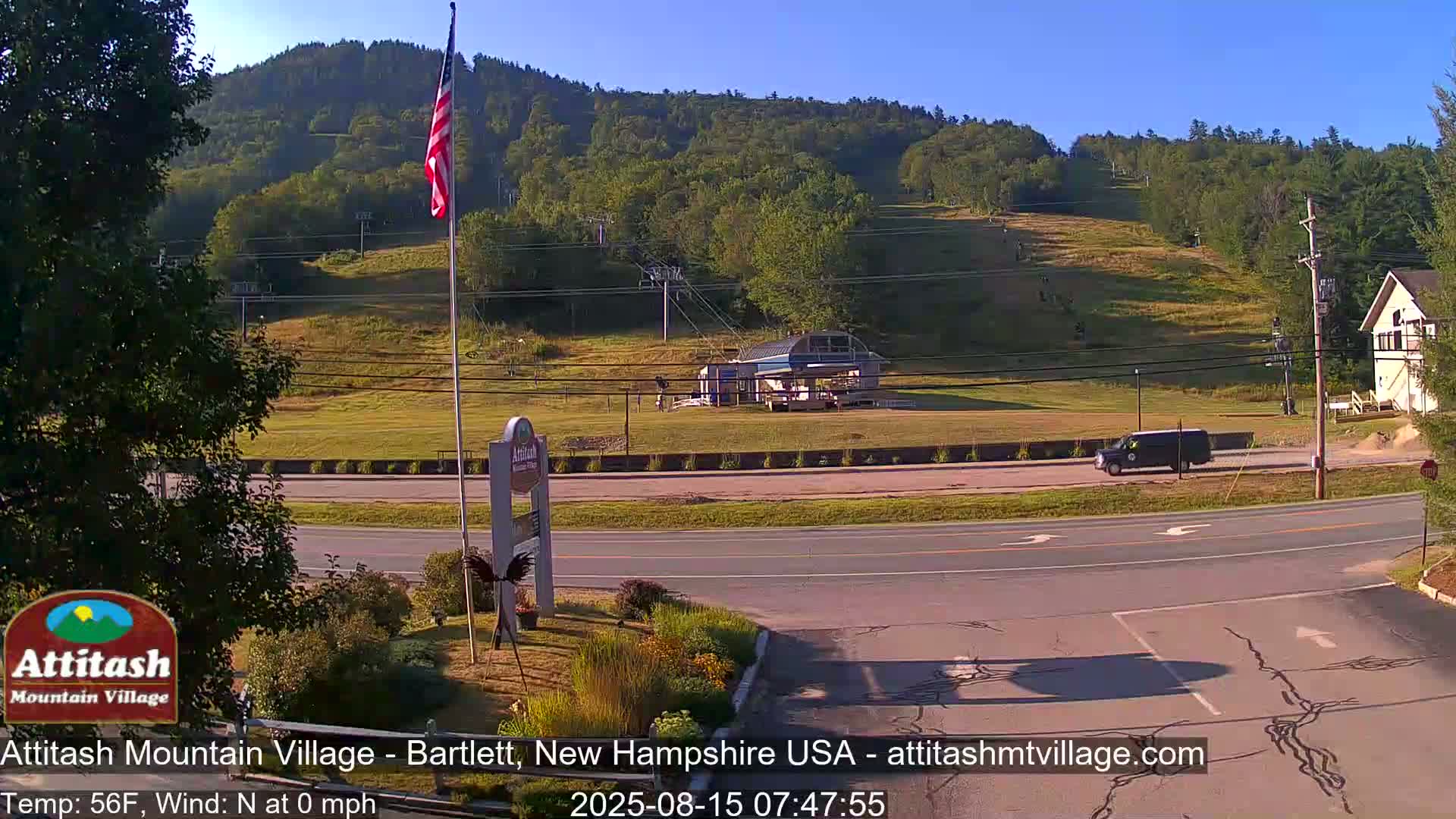 Attitash Mountain Village & Ski Slopes Live Cam - Bartlett, Carroll, New Hampshire, USA