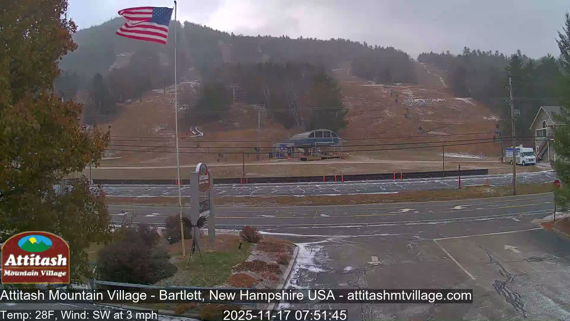 Attitash Mountain Village & Ski Slopes Live Cam - Bartlett, Carroll, New Hampshire, USA