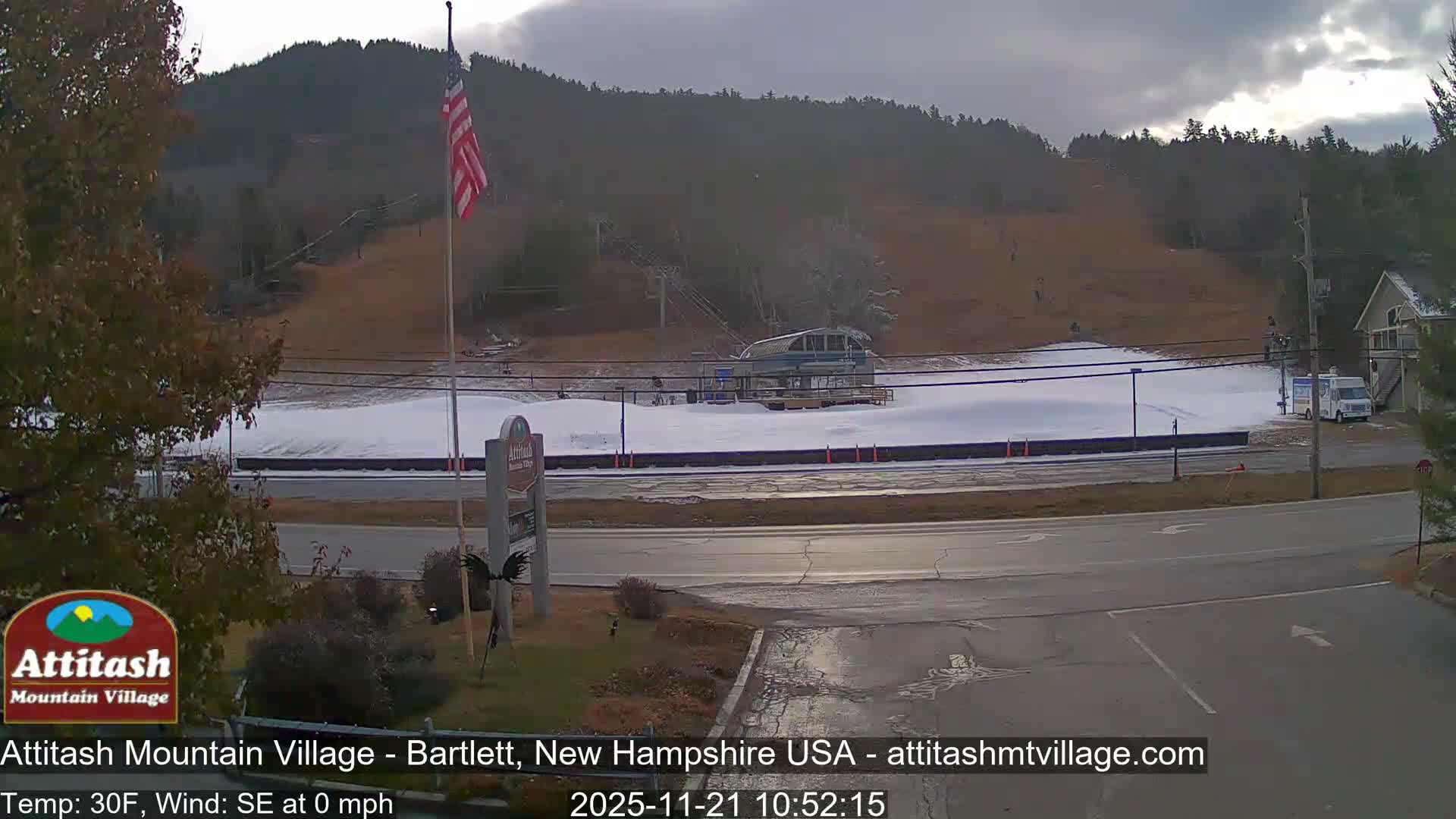 Attitash Mountain Village & Ski Slopes Live Cam - Bartlett, Carroll, New Hampshire, USA