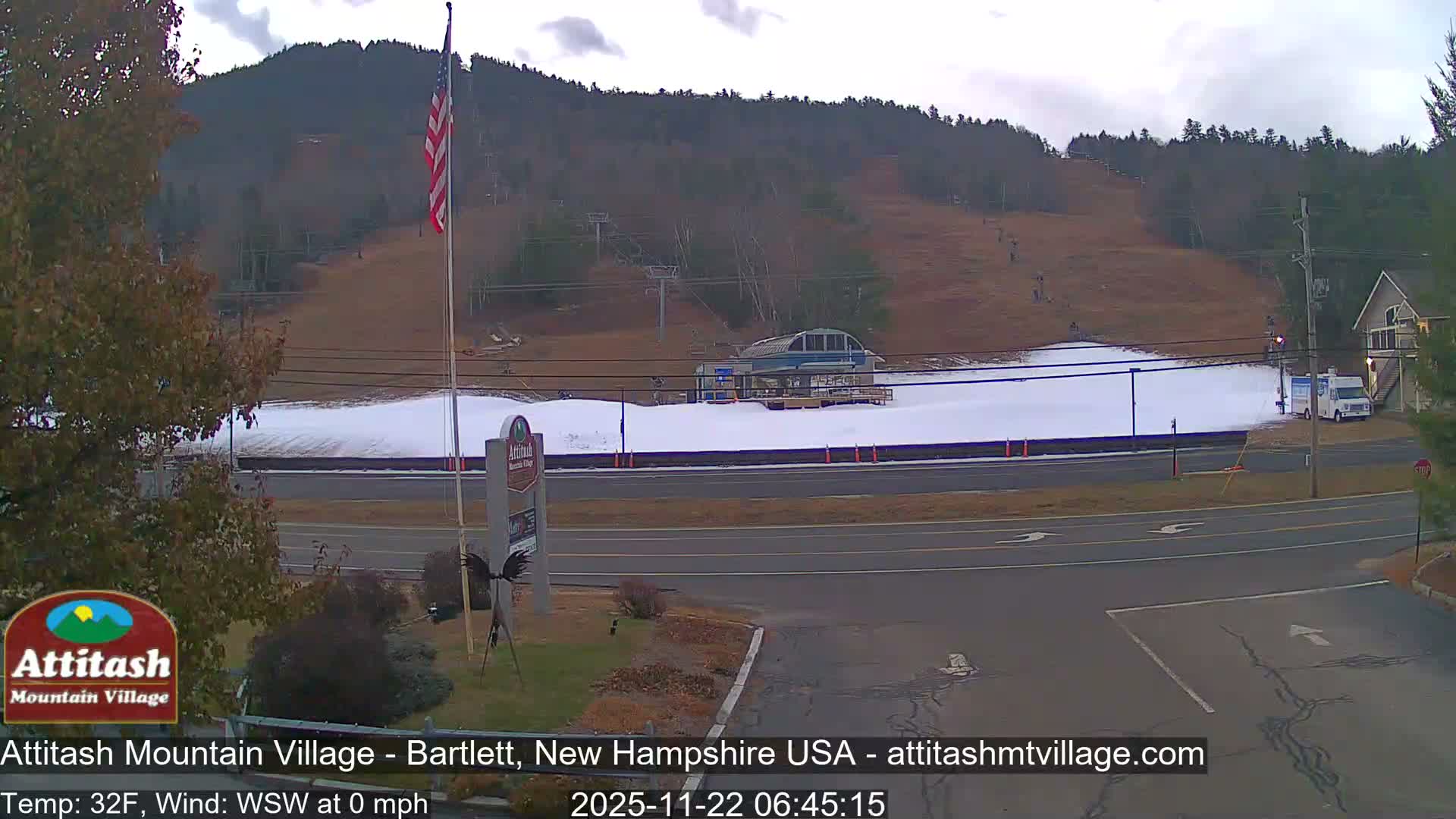 Attitash Mountain Village & Ski Slopes Live Cam - Bartlett, Carroll, New Hampshire, USA