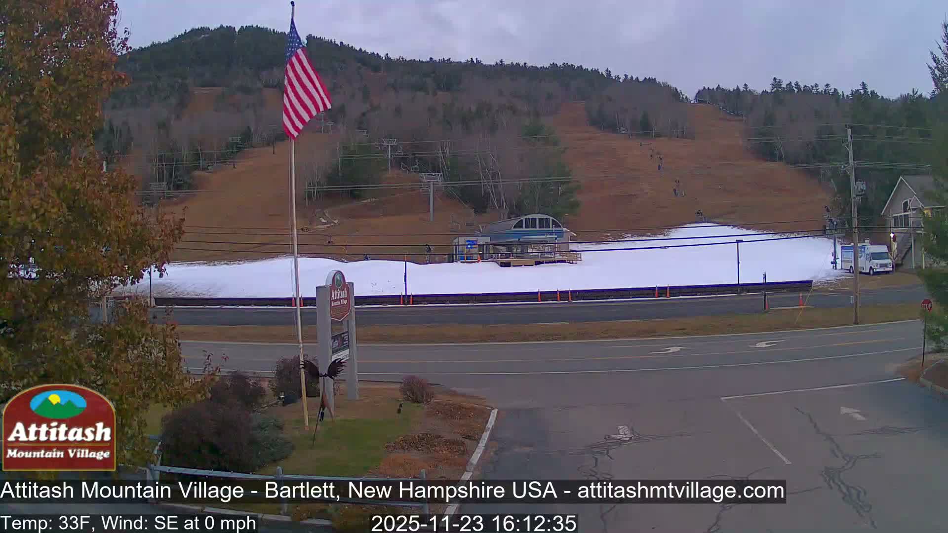 Attitash Mountain Village & Ski Slopes Live Cam - Bartlett, Carroll, New Hampshire, USA