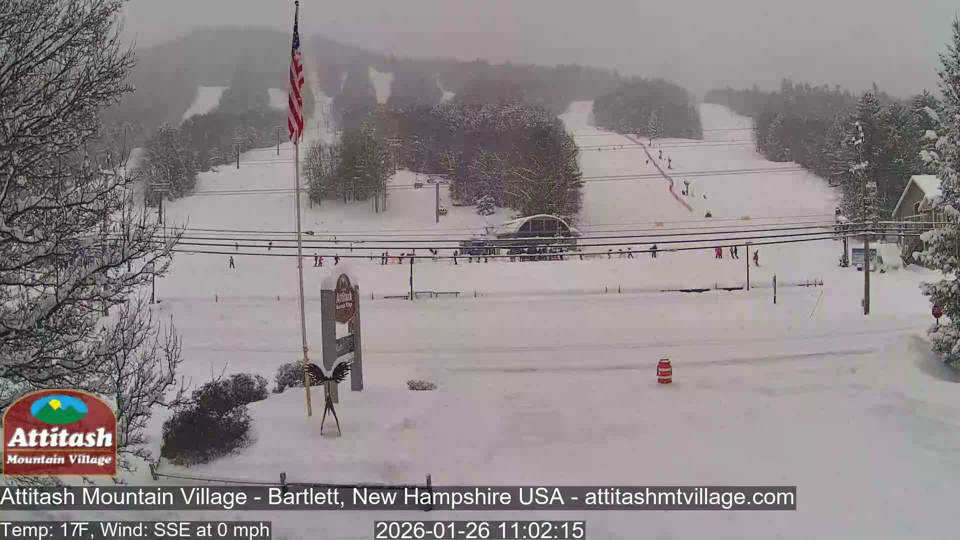 Attitash Mountain Village & Ski Slopes Live Cam - Bartlett, Carroll, New Hampshire, USA