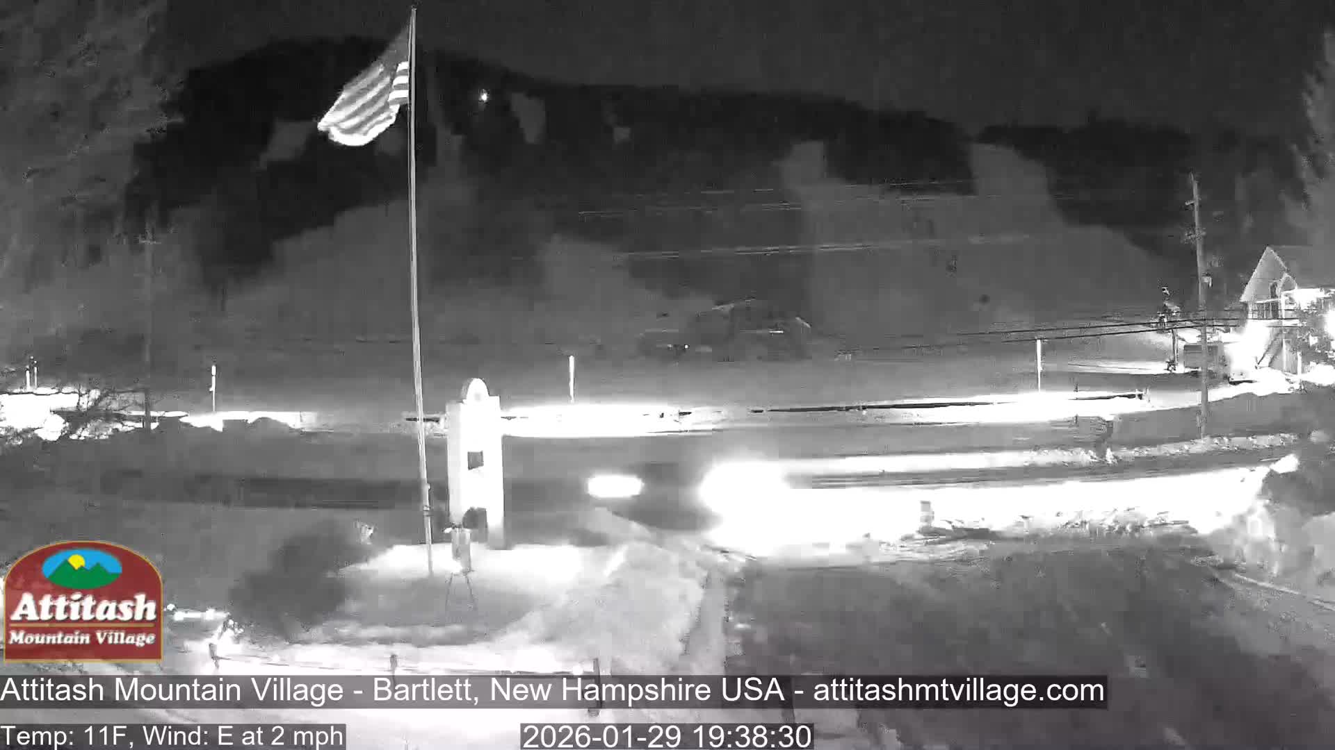 Attitash Mountain Village & Ski Slopes Live Cam - Bartlett, Carroll, New Hampshire, USA