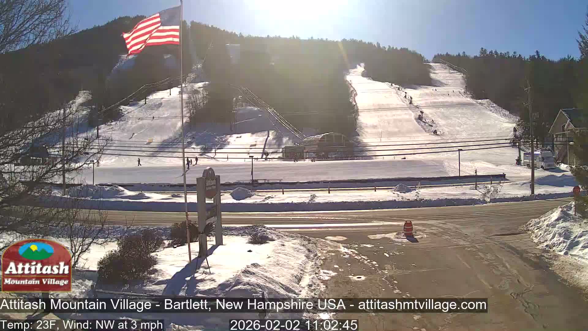 Attitash Mountain Village & Ski Slopes Live Cam - Bartlett, Carroll, New Hampshire, USA