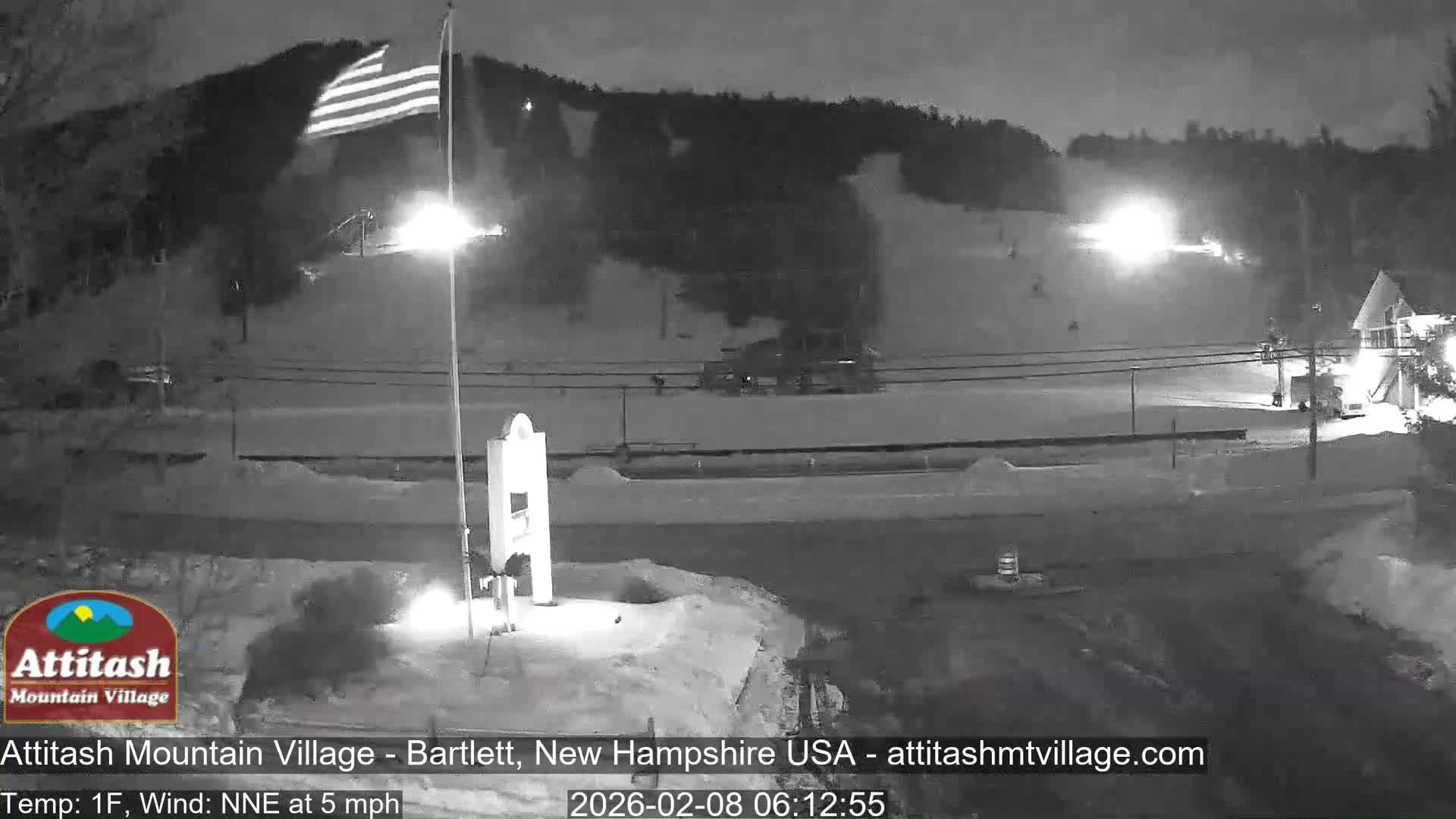 Attitash Mountain Village & Ski Slopes Live Cam - Bartlett, Carroll, New Hampshire, USA