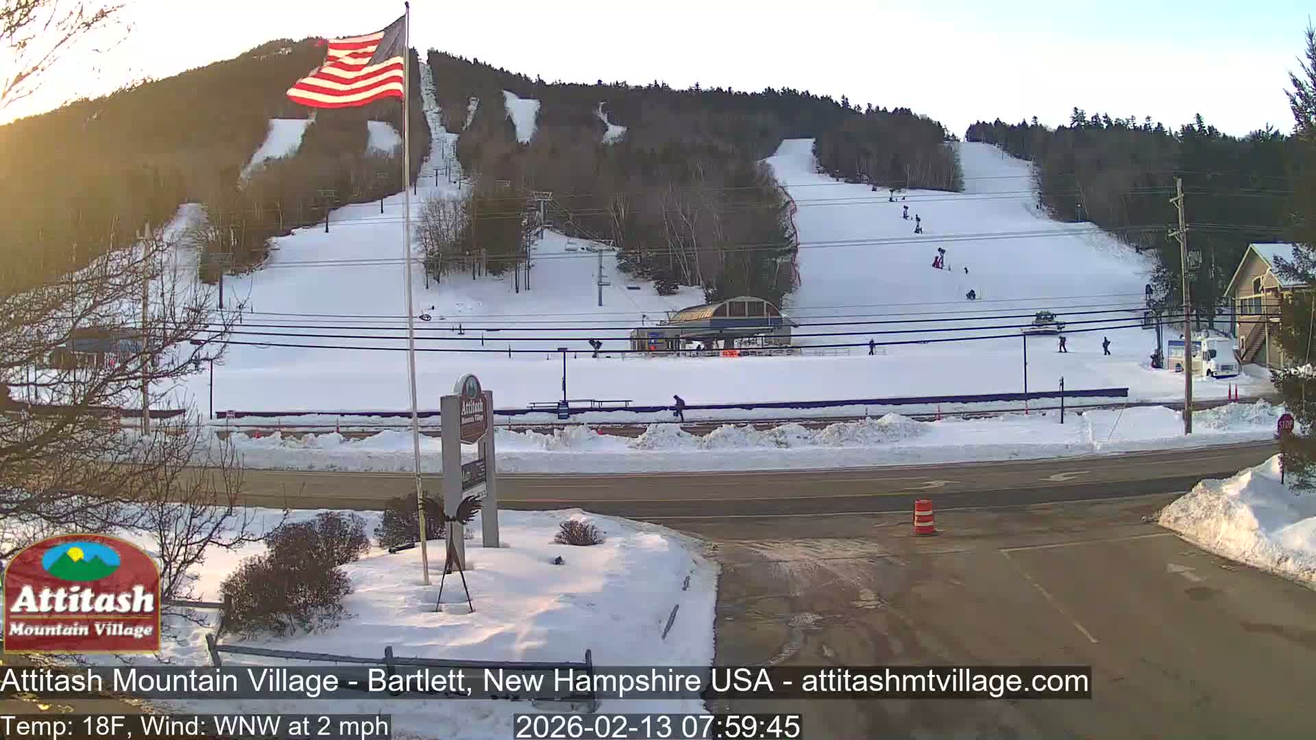 Attitash Mountain Village & Ski Slopes Live Cam - Bartlett, Carroll, New Hampshire, USA