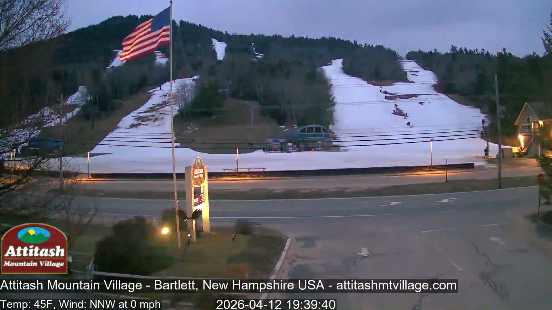 Attitash Mountain Village & Ski Slopes Live Cam - Bartlett, Carroll, New Hampshire, USA