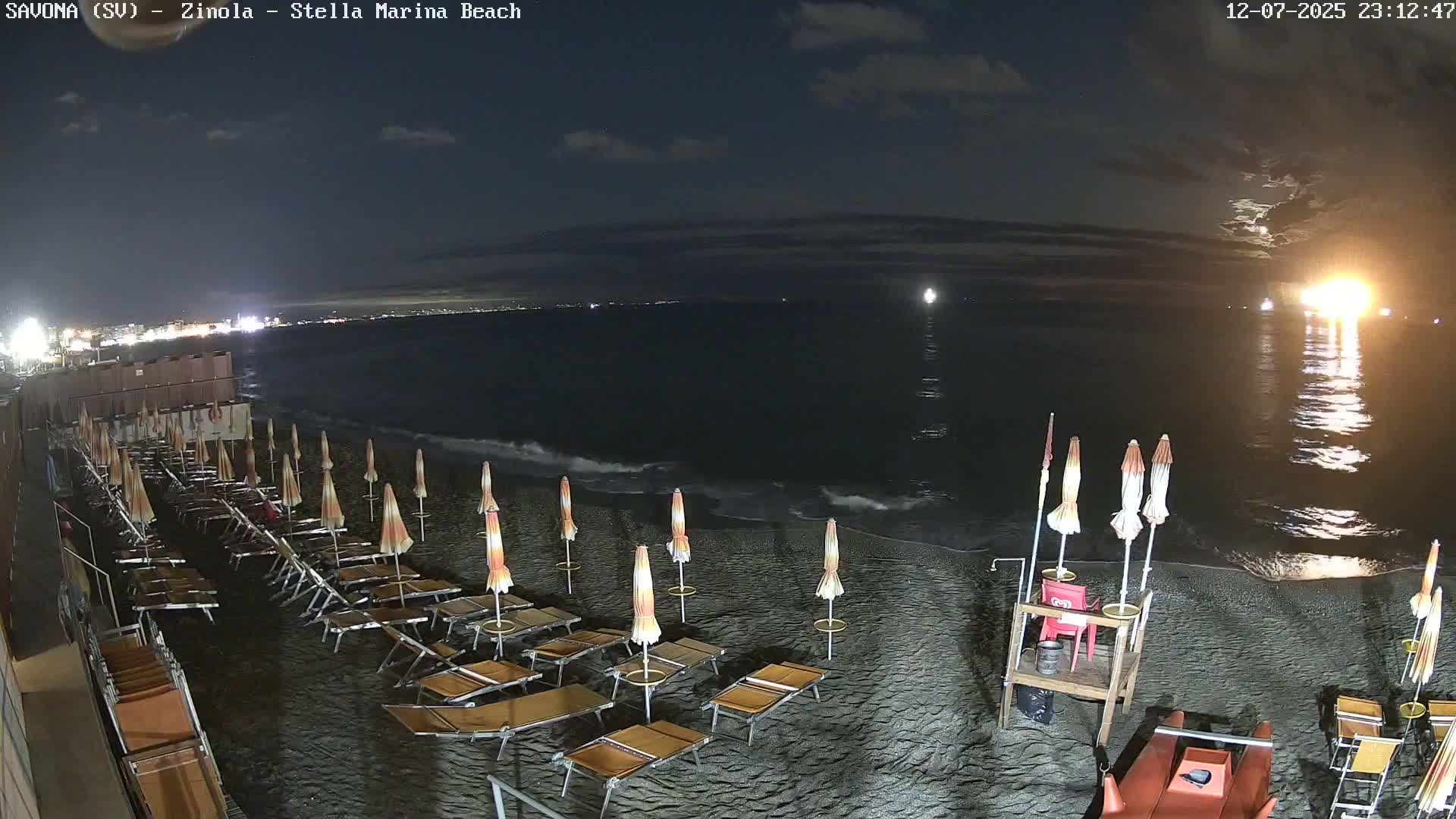 Savona, Spiaggia di Zinola Beach Live Cam - Savona, Liguria, Italy